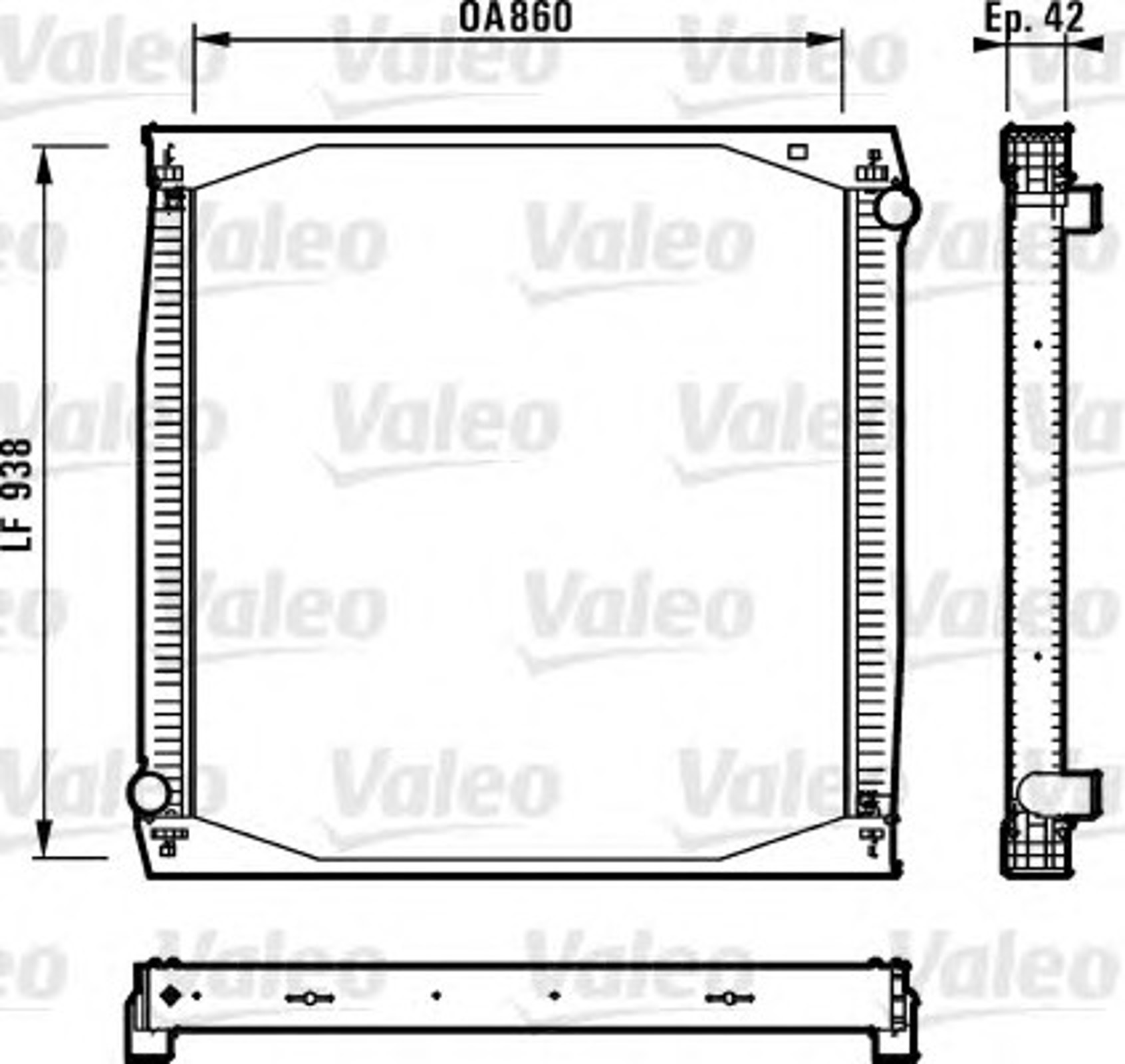 Радиатор системы охлаждения VALEO 730260