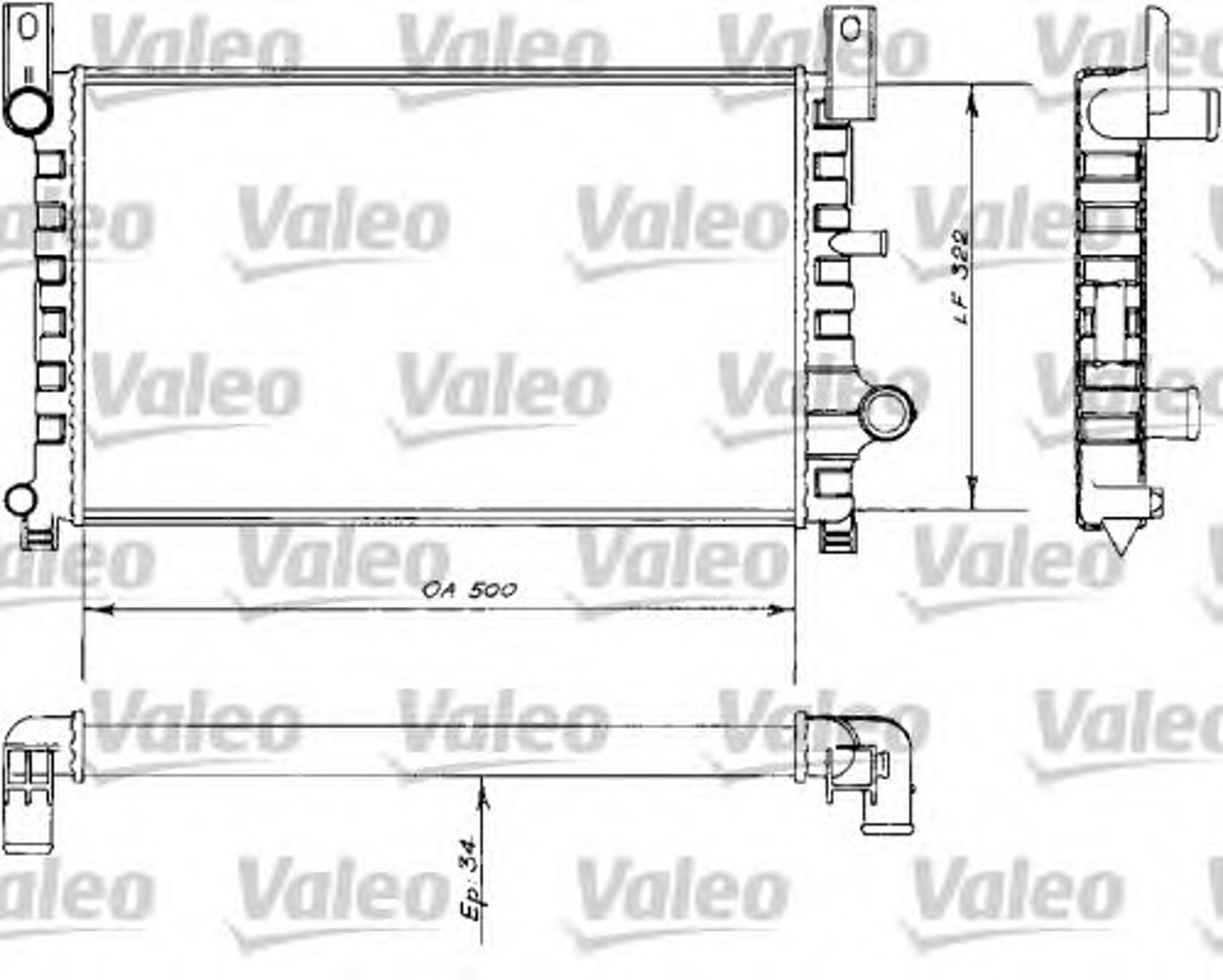 Радиатор системы охлаждения VALEO 730484