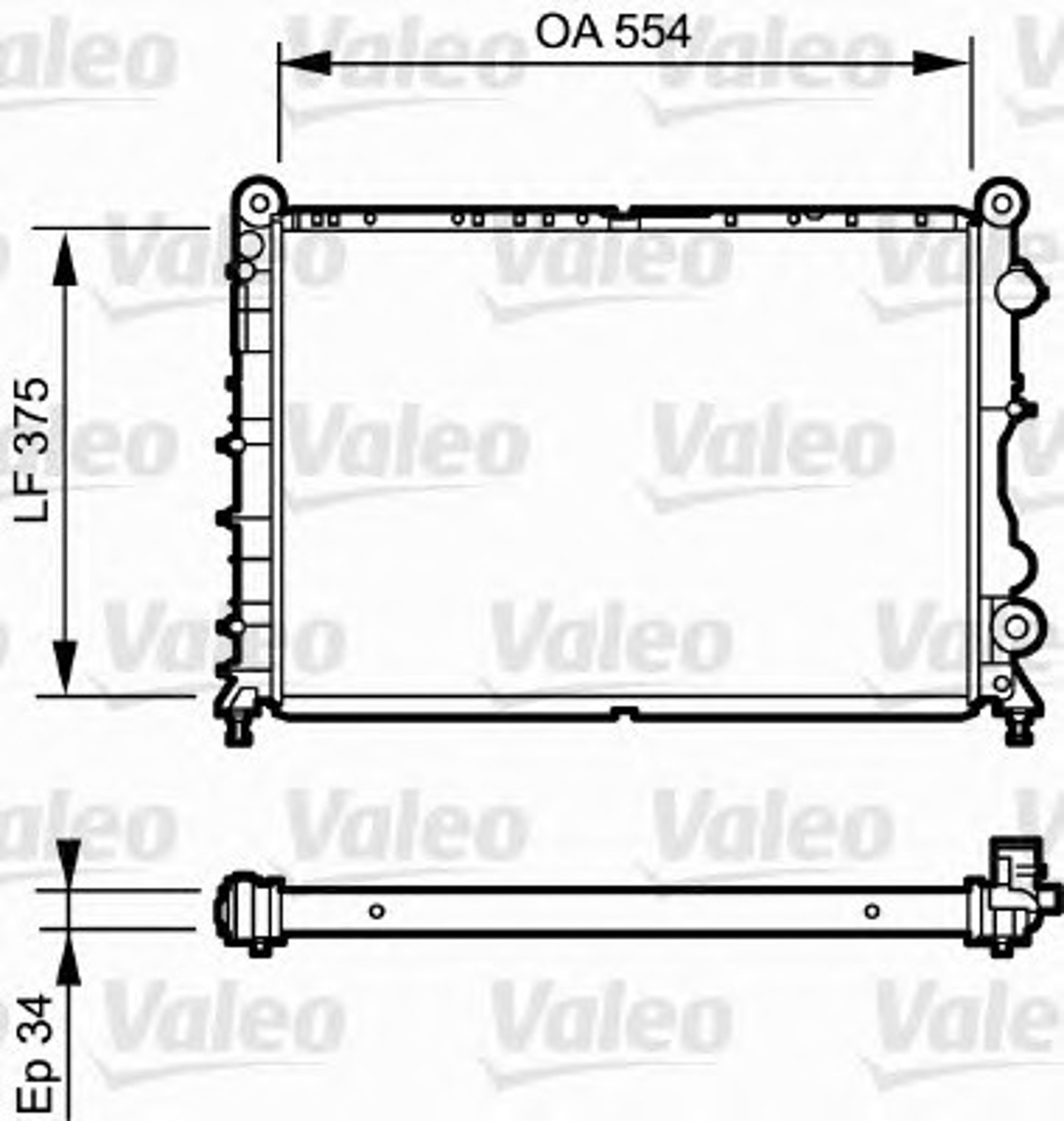 Радиатор системы охлаждения VALEO 730838