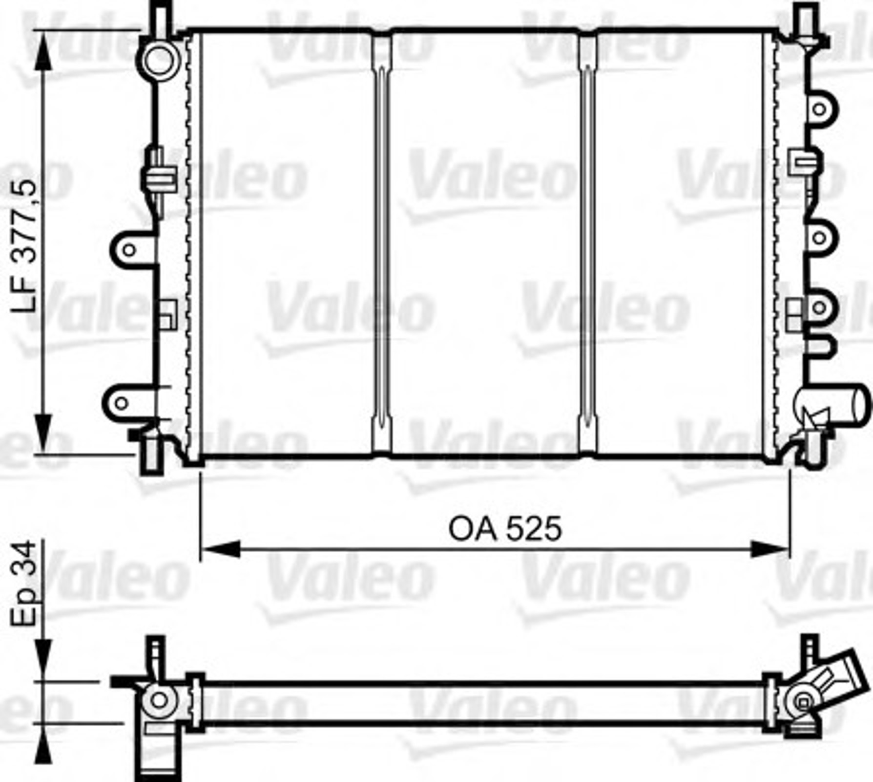 Радиатор системы охлаждения VALEO 730858
