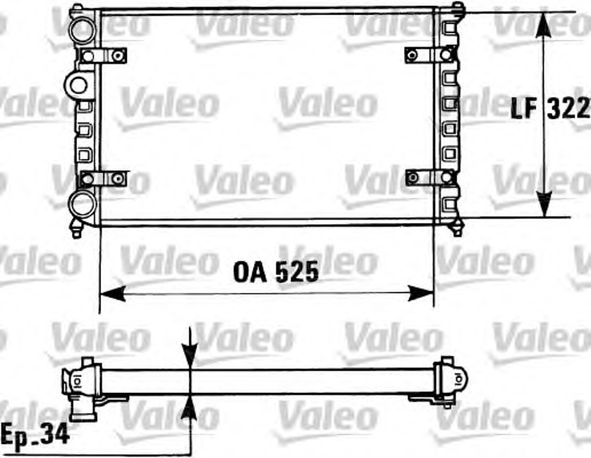 Радиатор системы охлаждения VALEO 730947