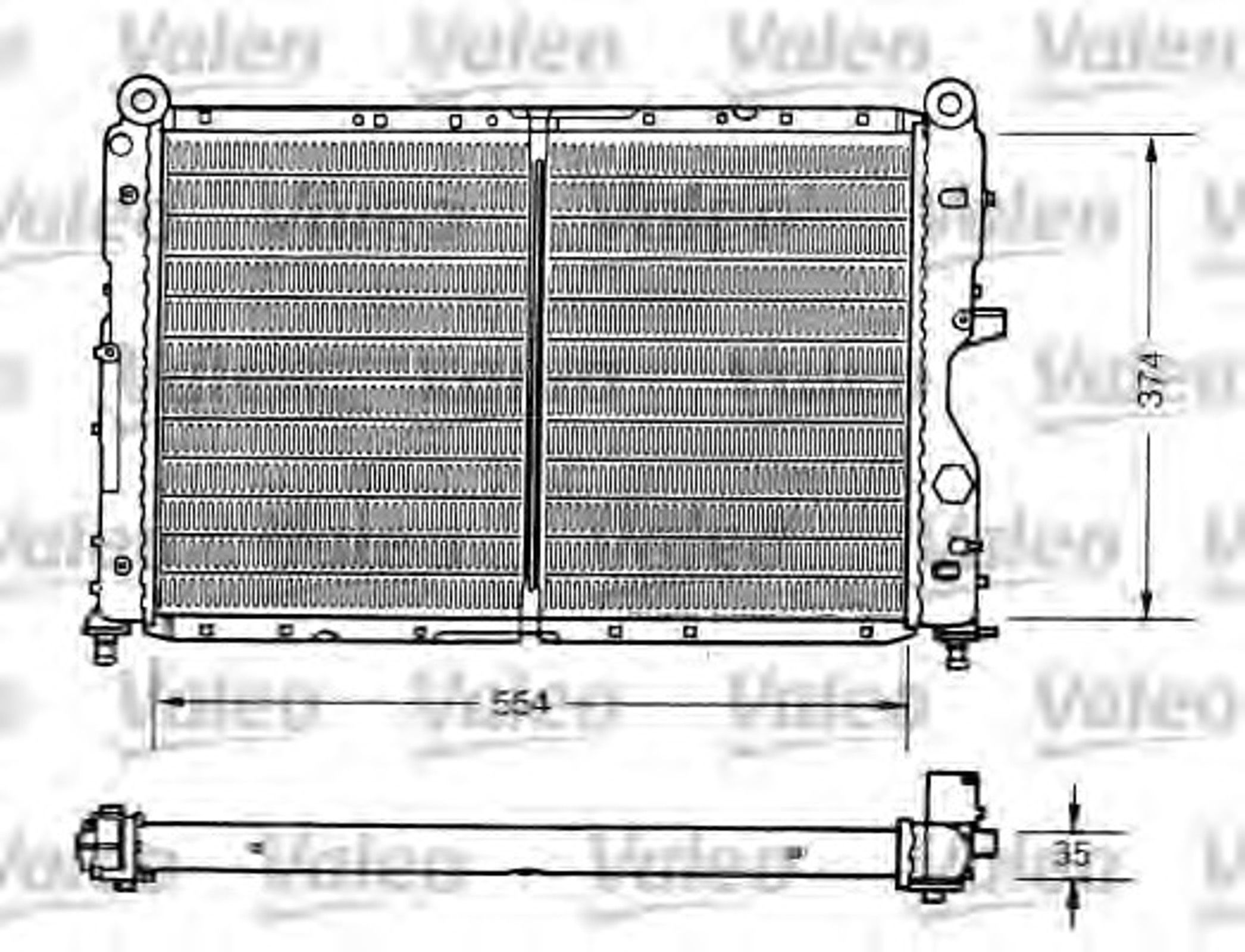 Радиатор системы охлаждения VALEO 731159