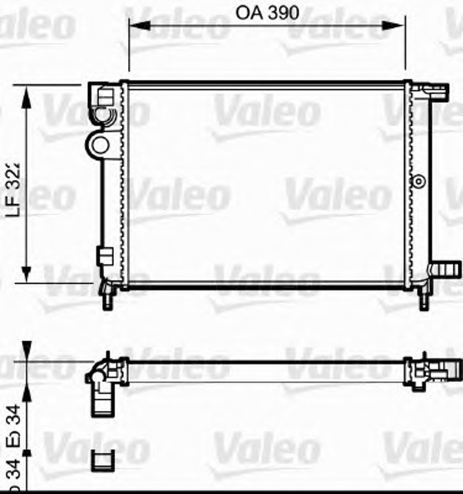 Радиатор системы охлаждения VALEO 731177