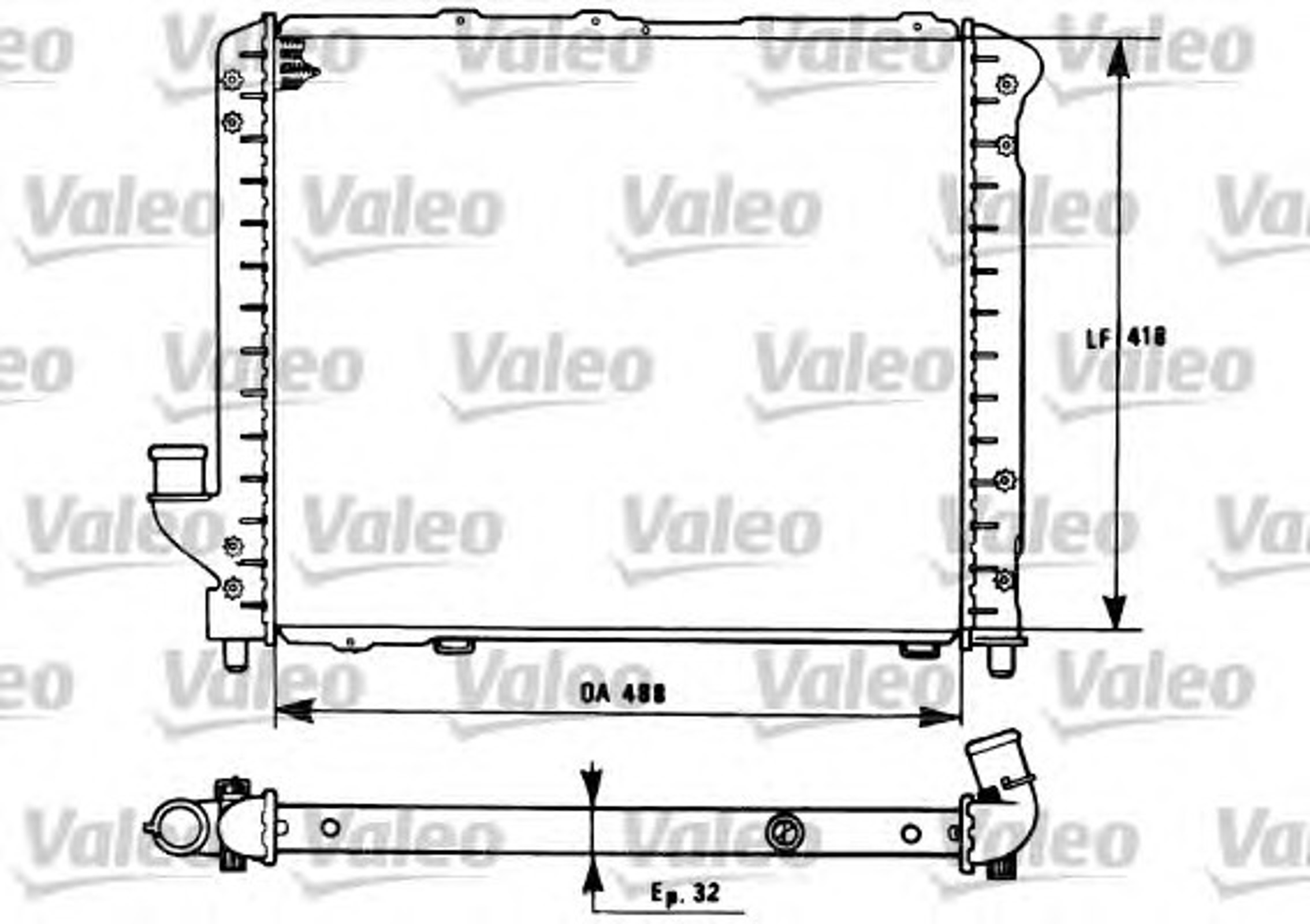 Радиатор системы охлаждения VALEO 731281