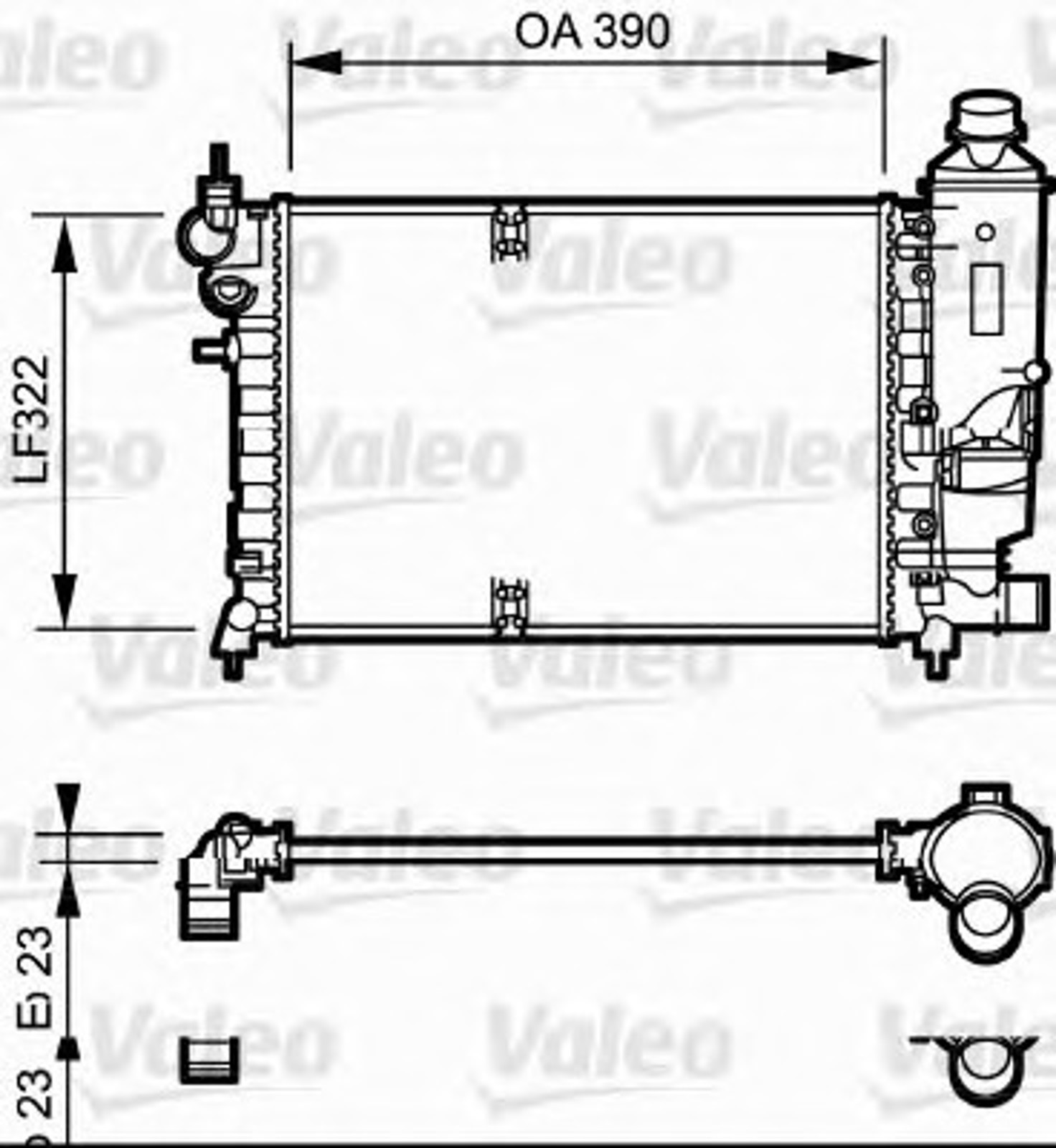 Радиатор системы охлаждения VALEO 731528