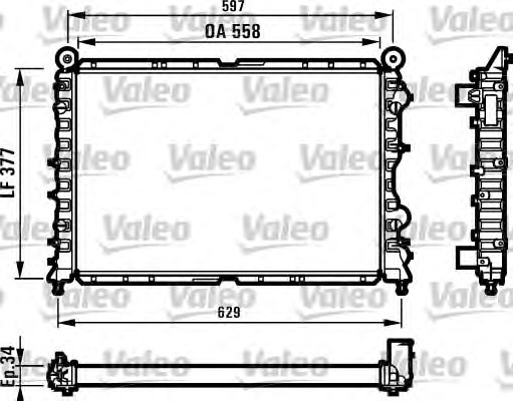 Радиатор системы охлаждения VALEO 731561
