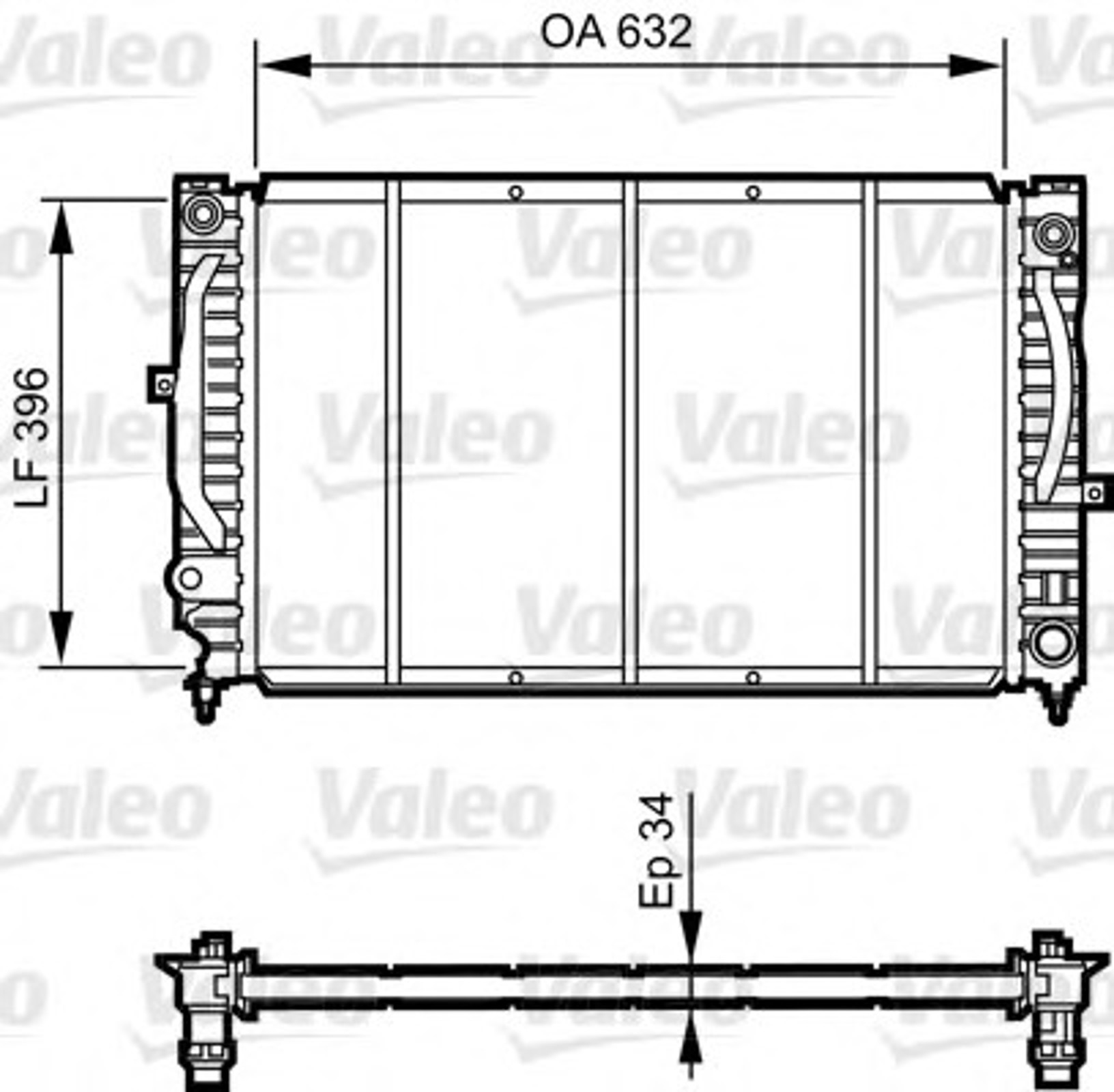 Радиатор системы охлаждения VALEO 731756