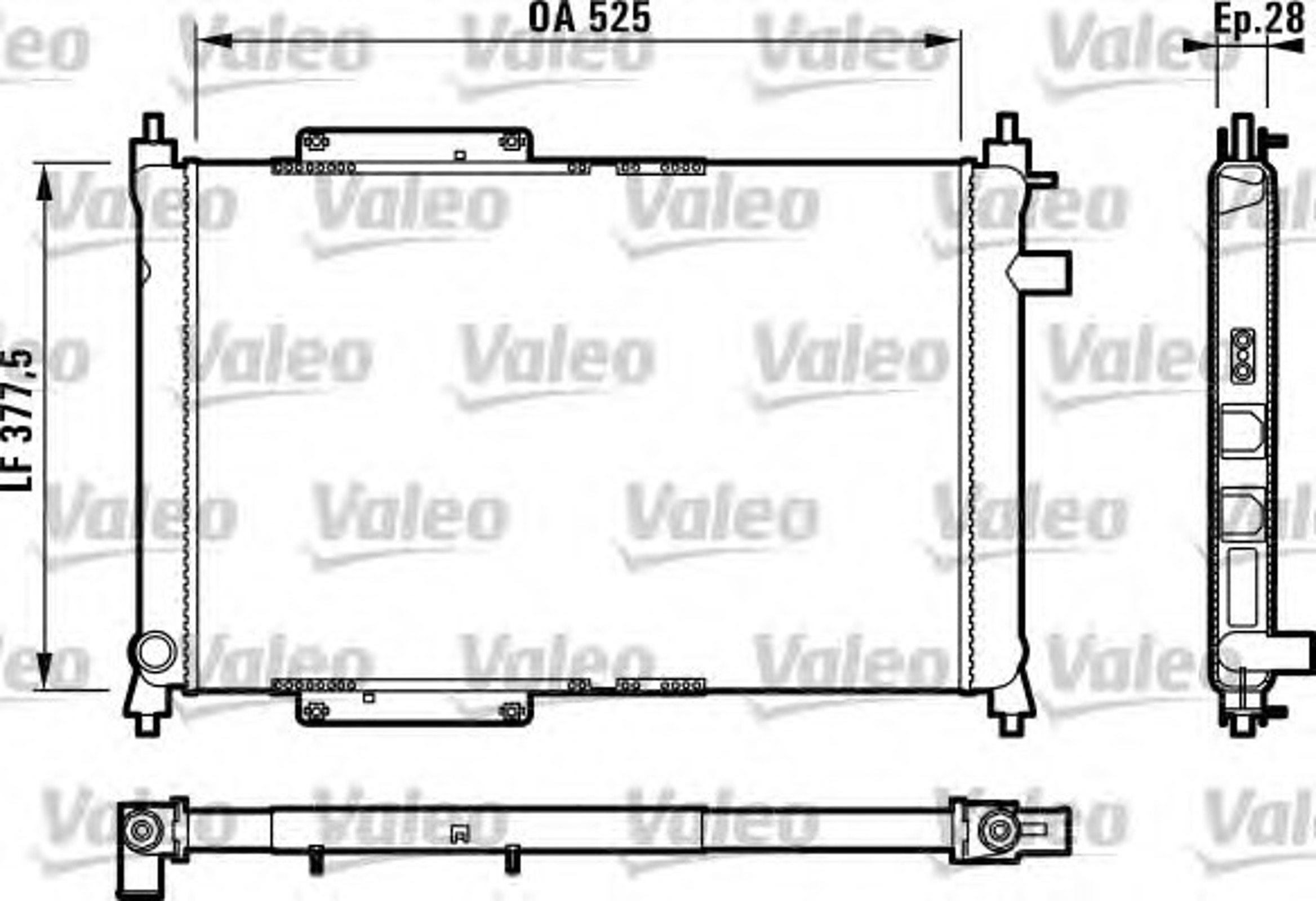 Радиатор системы охлаждения VALEO 731818