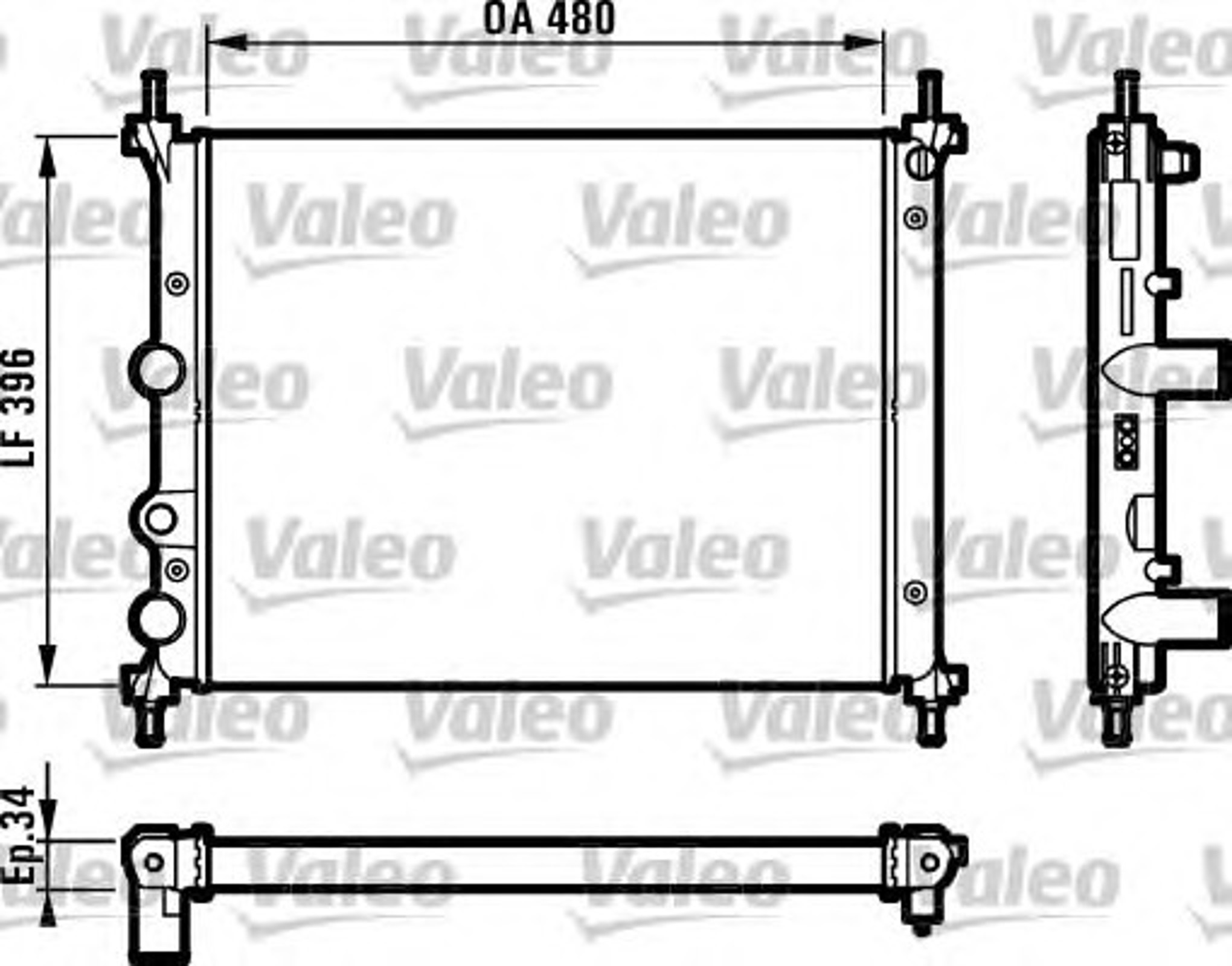 Радиатор системы охлаждения VALEO 731981