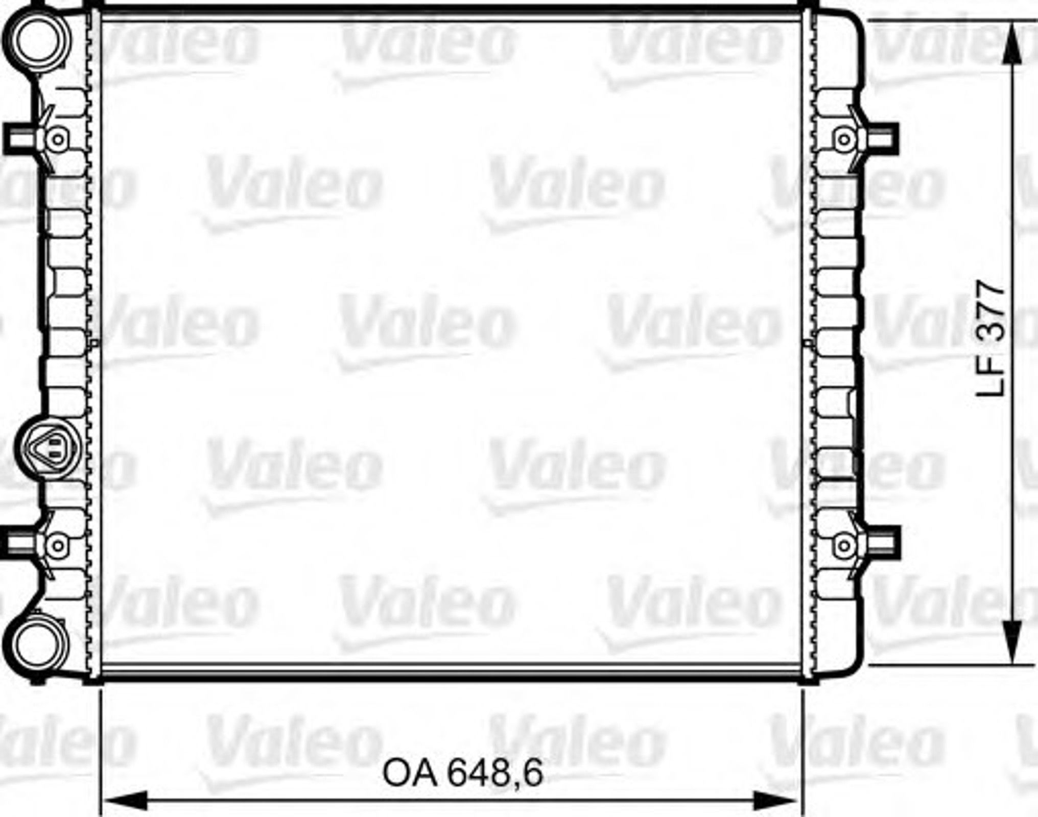Радиатор системы охлаждения VALEO 732396