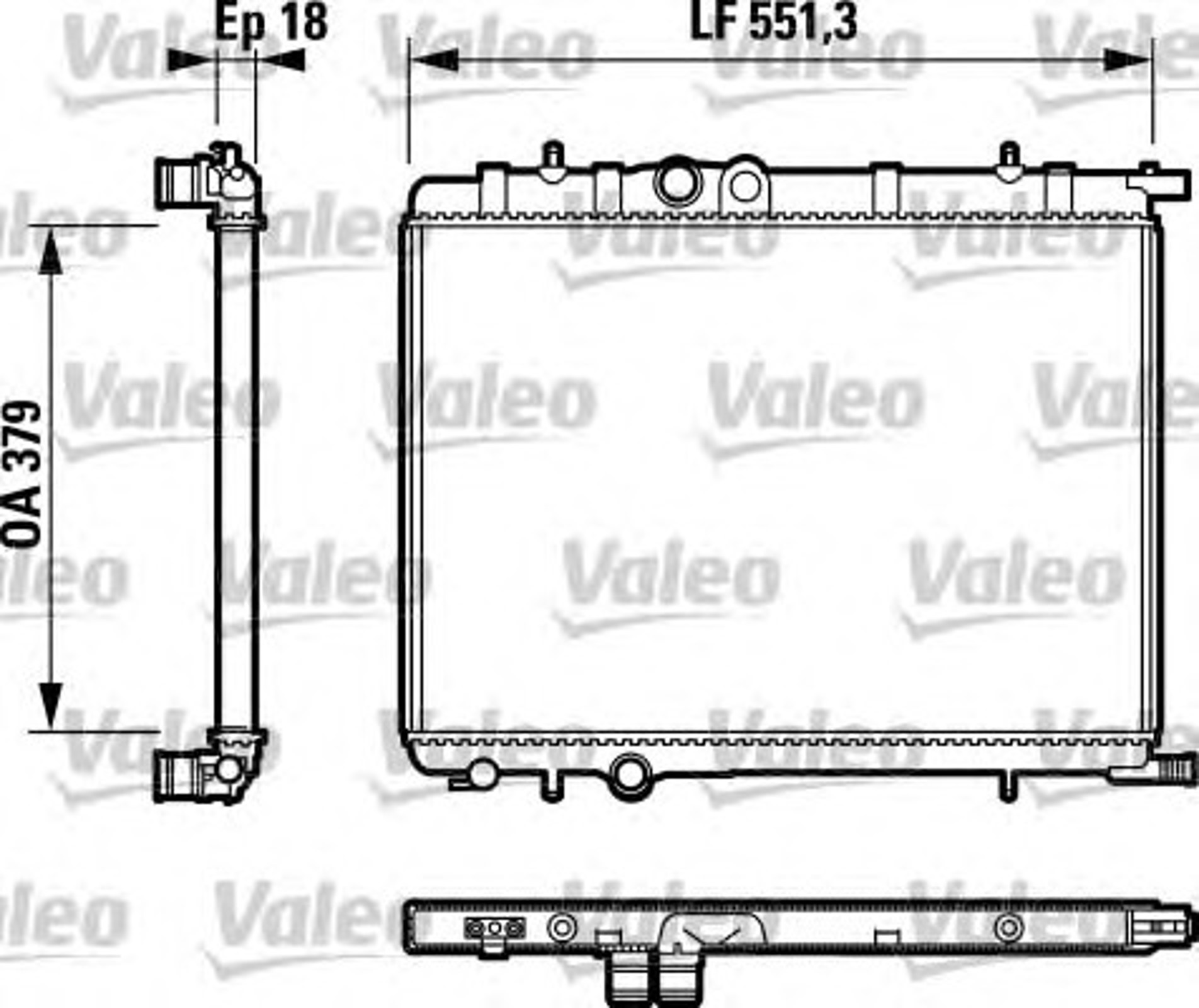 Радиатор системы охлаждения VALEO 732887