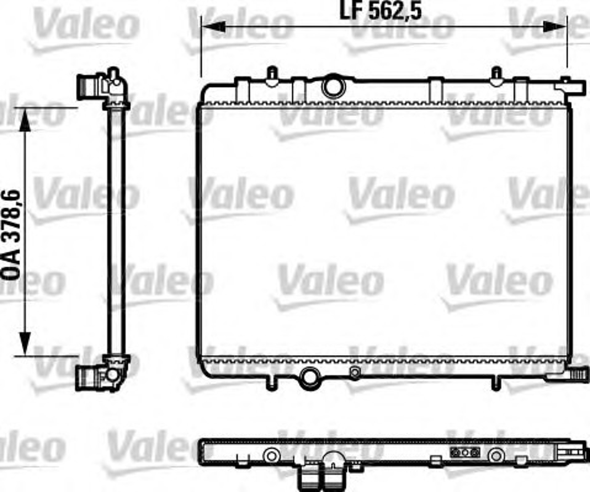 Радиатор системы охлаждения VALEO 732892