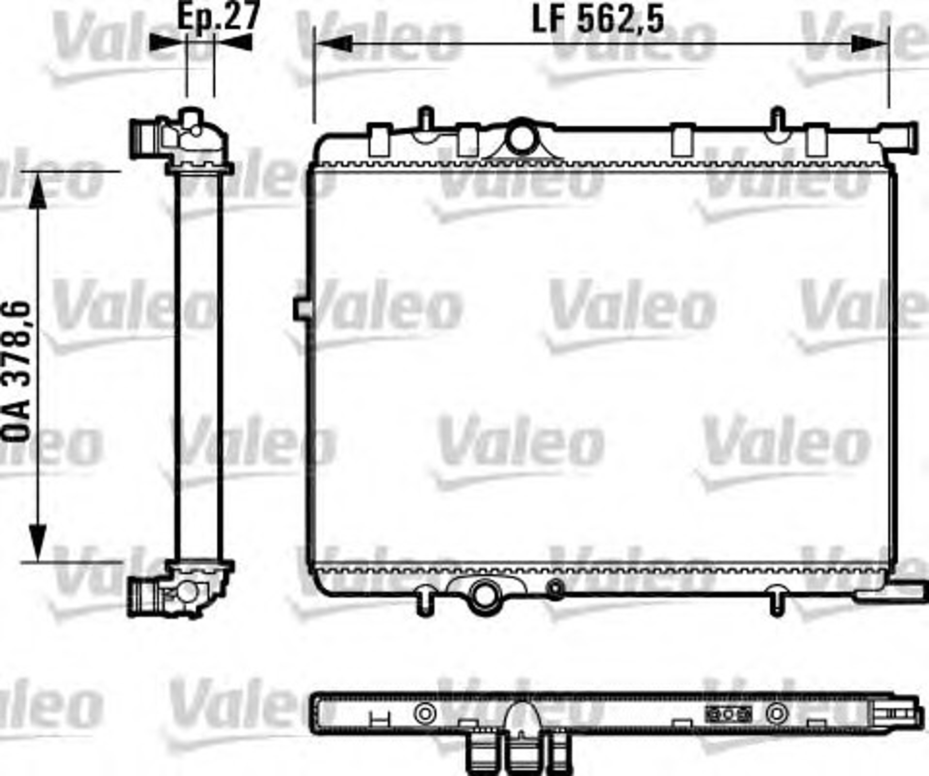 Радиатор системы охлаждения VALEO 732895