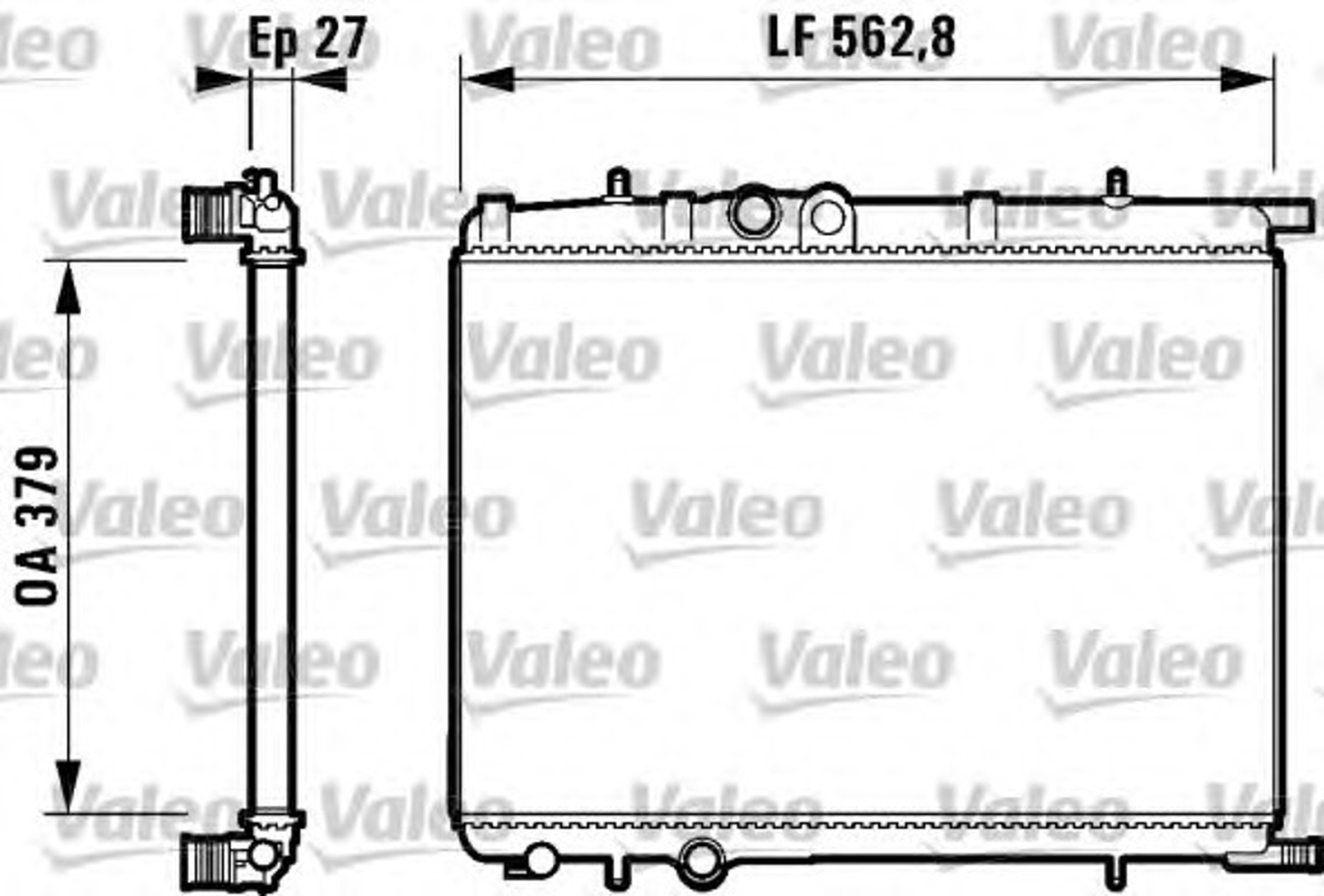 Радиатор системы охлаждения VALEO 732909