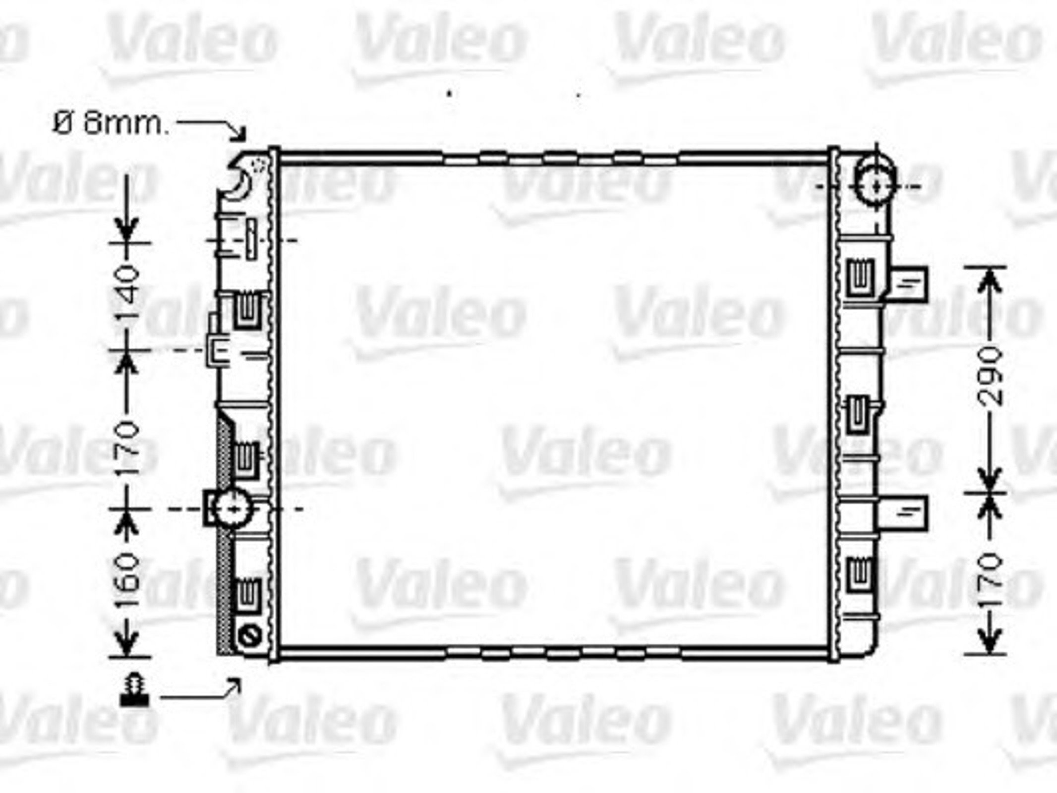Радиатор системы охлаждения VALEO 733423