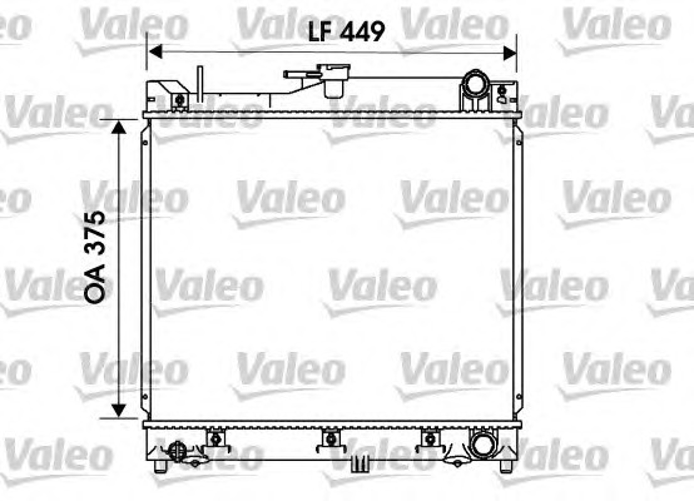 Радиатор системы охлаждения VALEO 734170