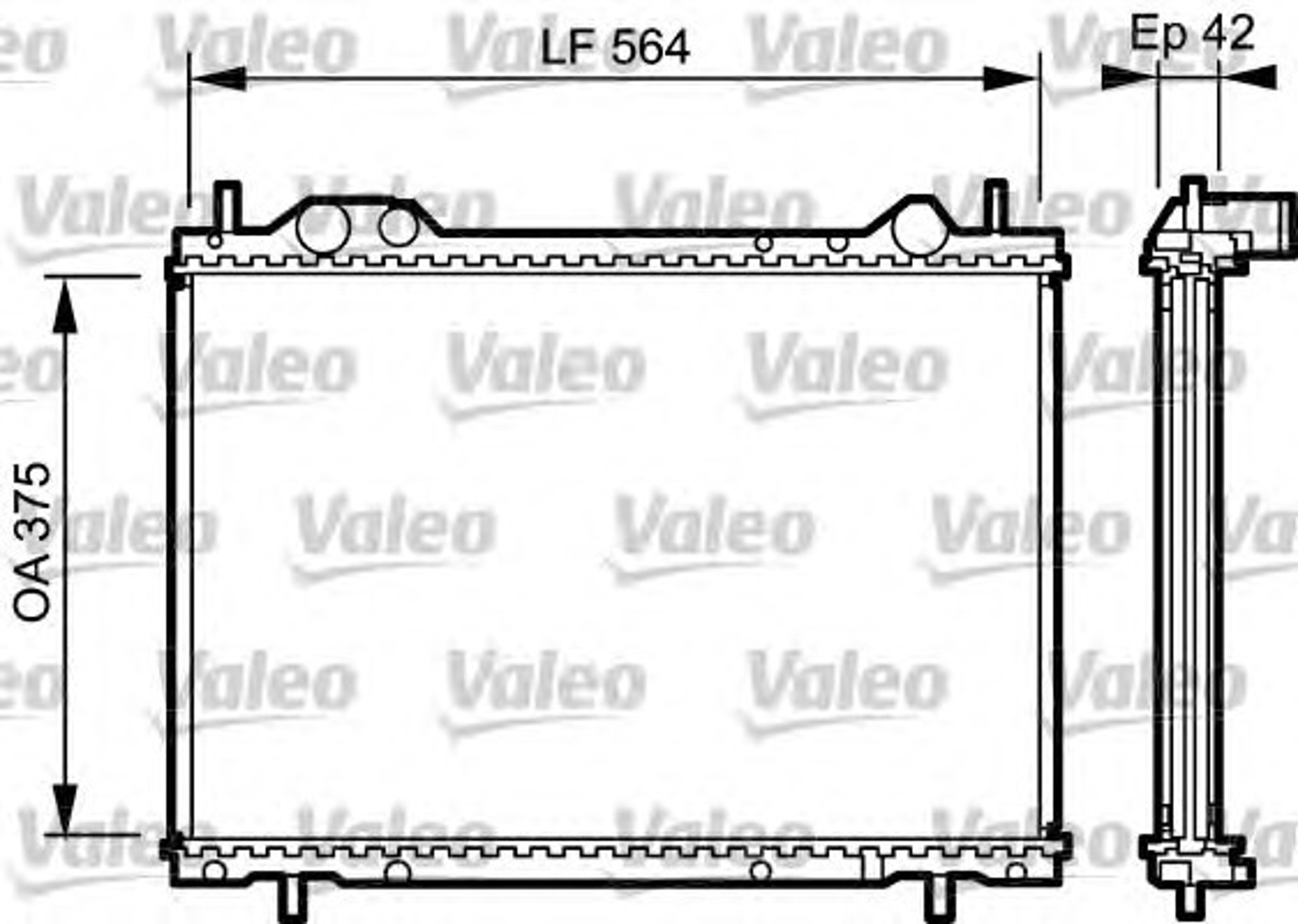 Радиатор системы охлаждения VALEO 734220