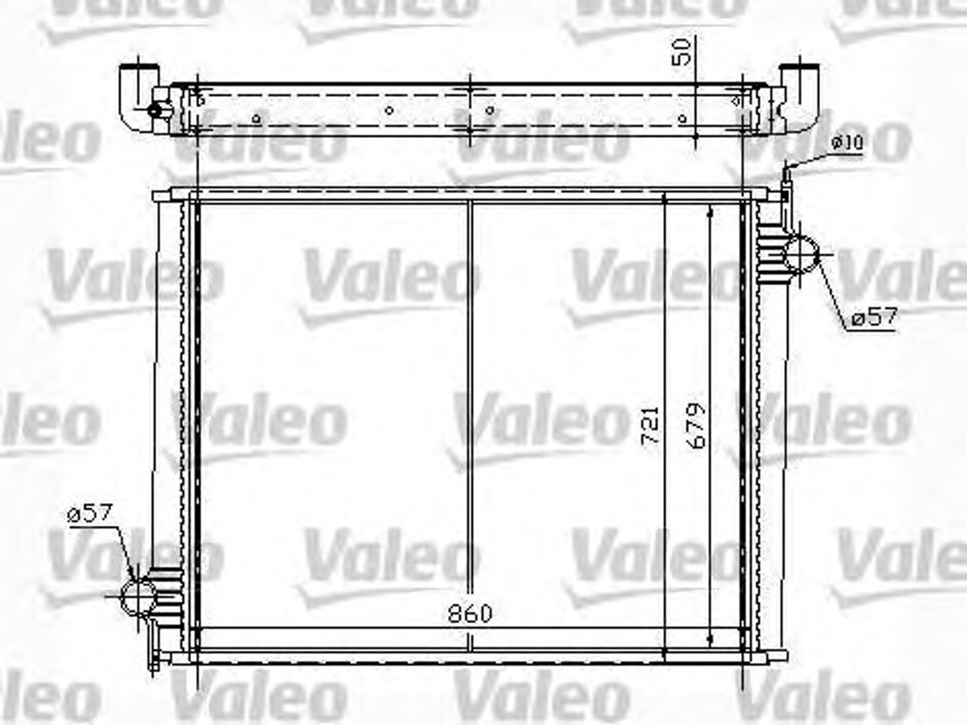 Радиатор системы охлаждения VALEO 734294