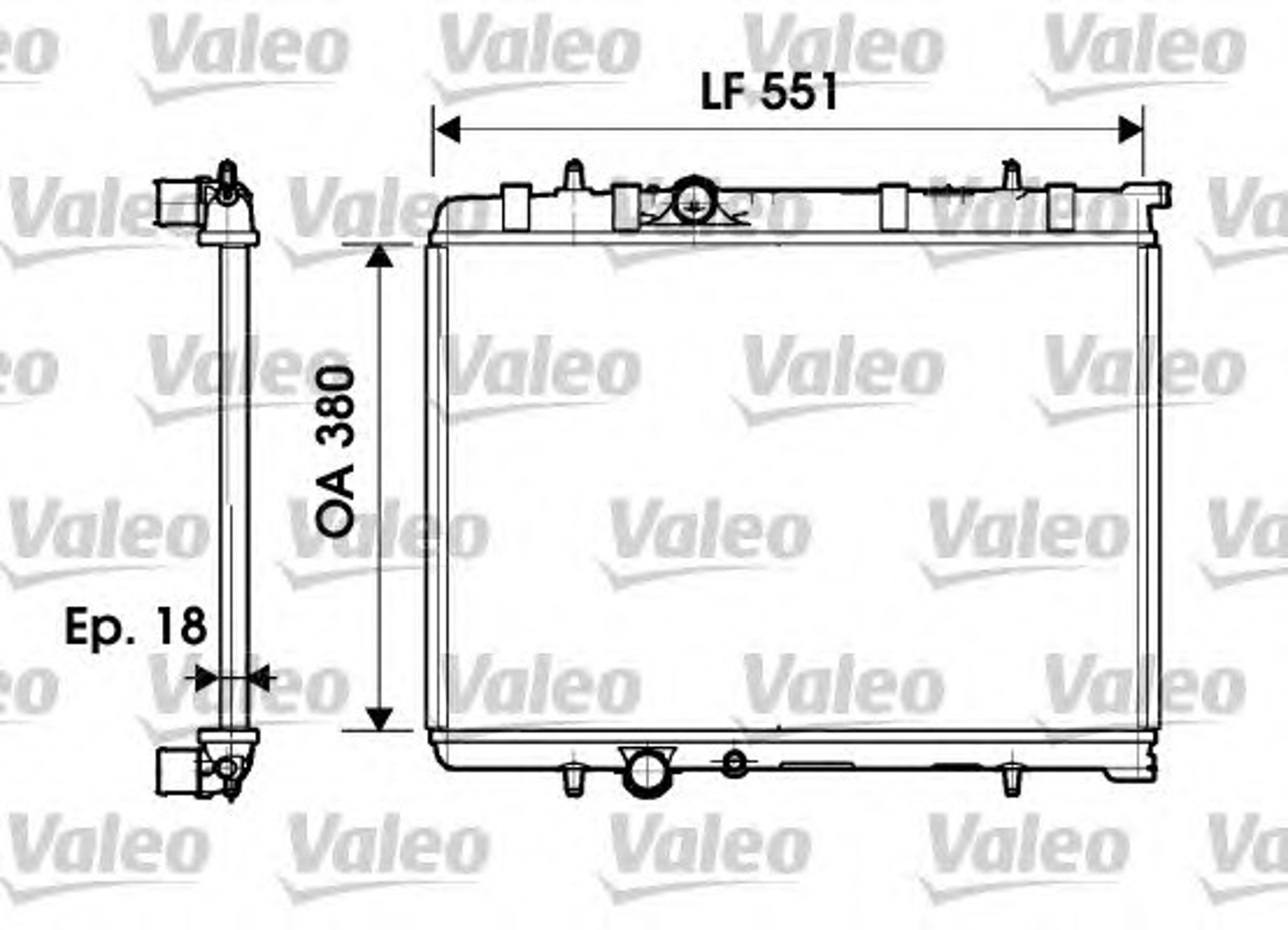 Радиатор системы охлаждения VALEO 734346