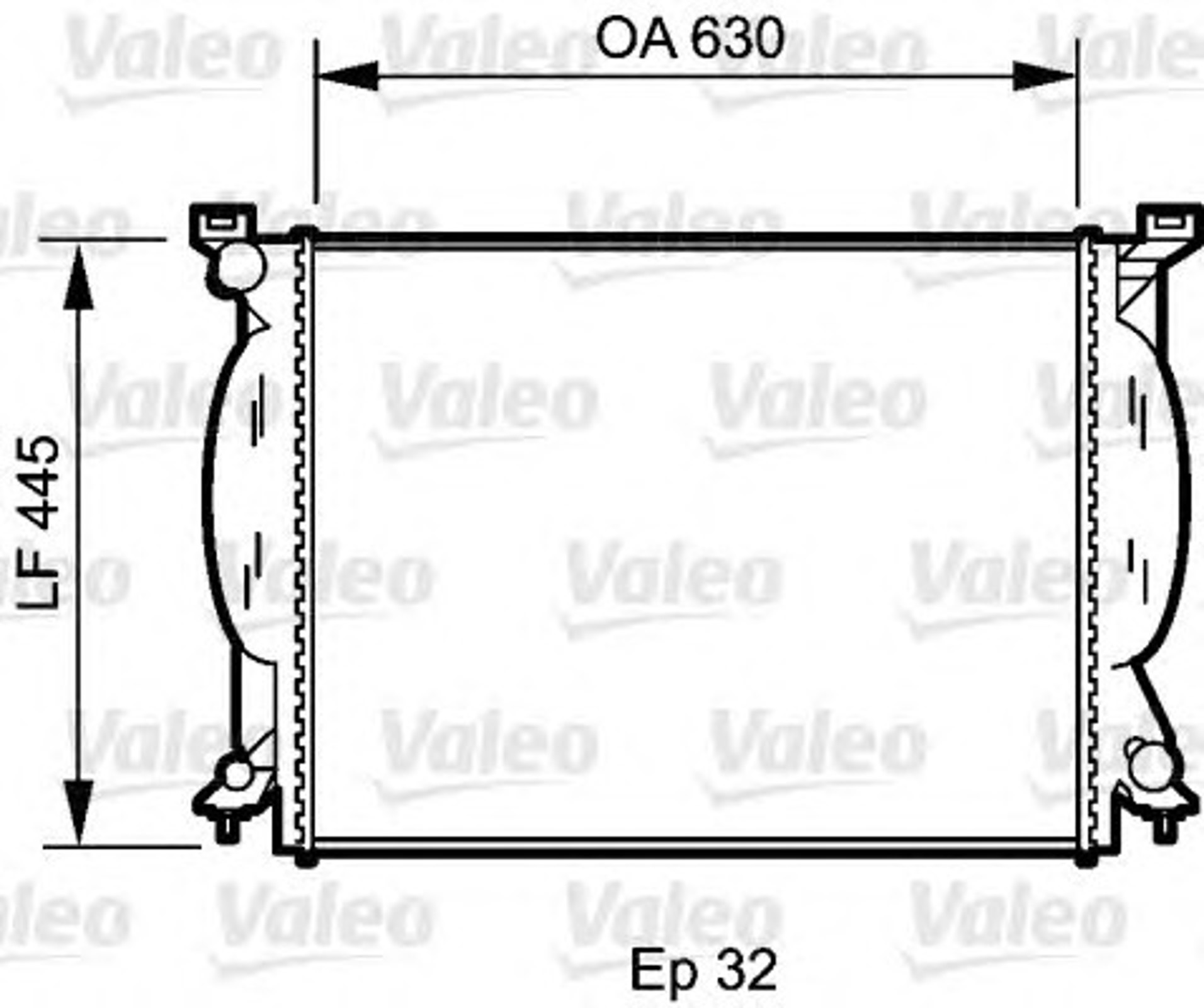 Радиатор системы охлаждения VALEO 734419