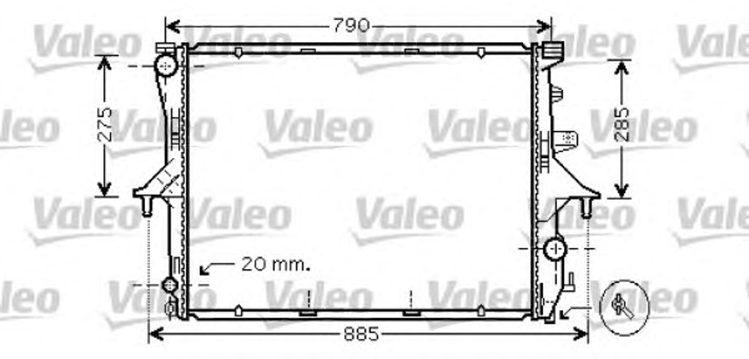 Радиатор системы охлаждения VALEO 734740