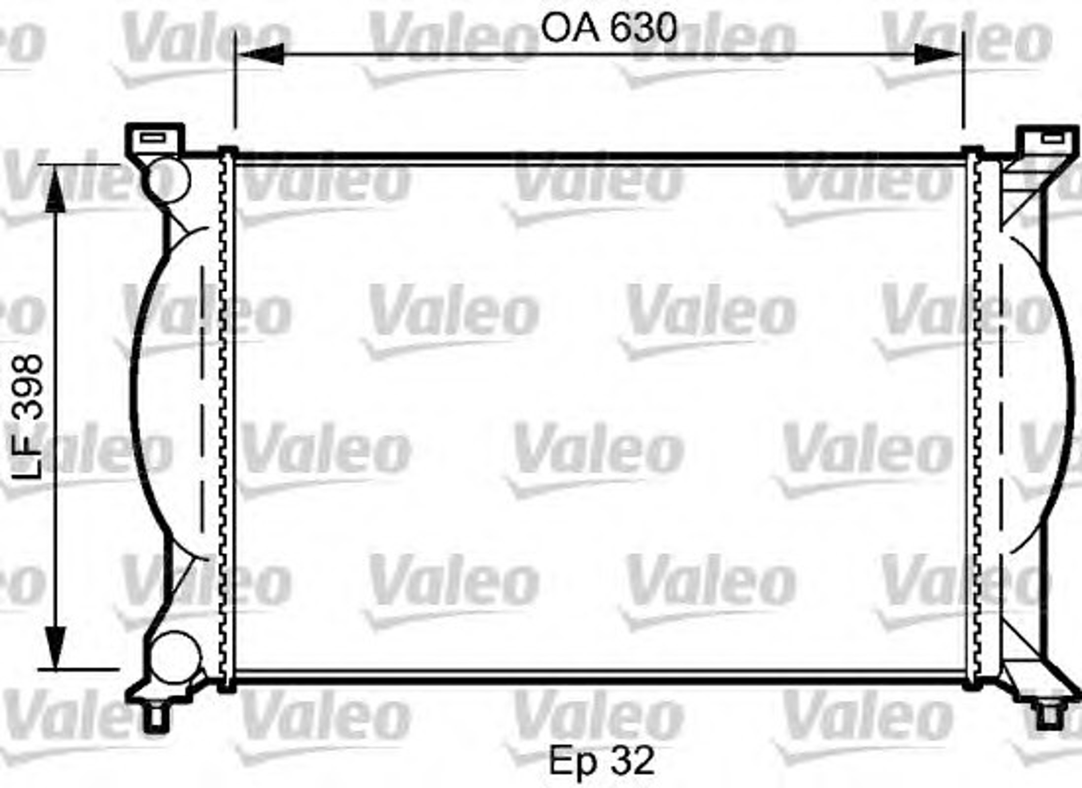 Радиатор системы охлаждения VALEO 735022