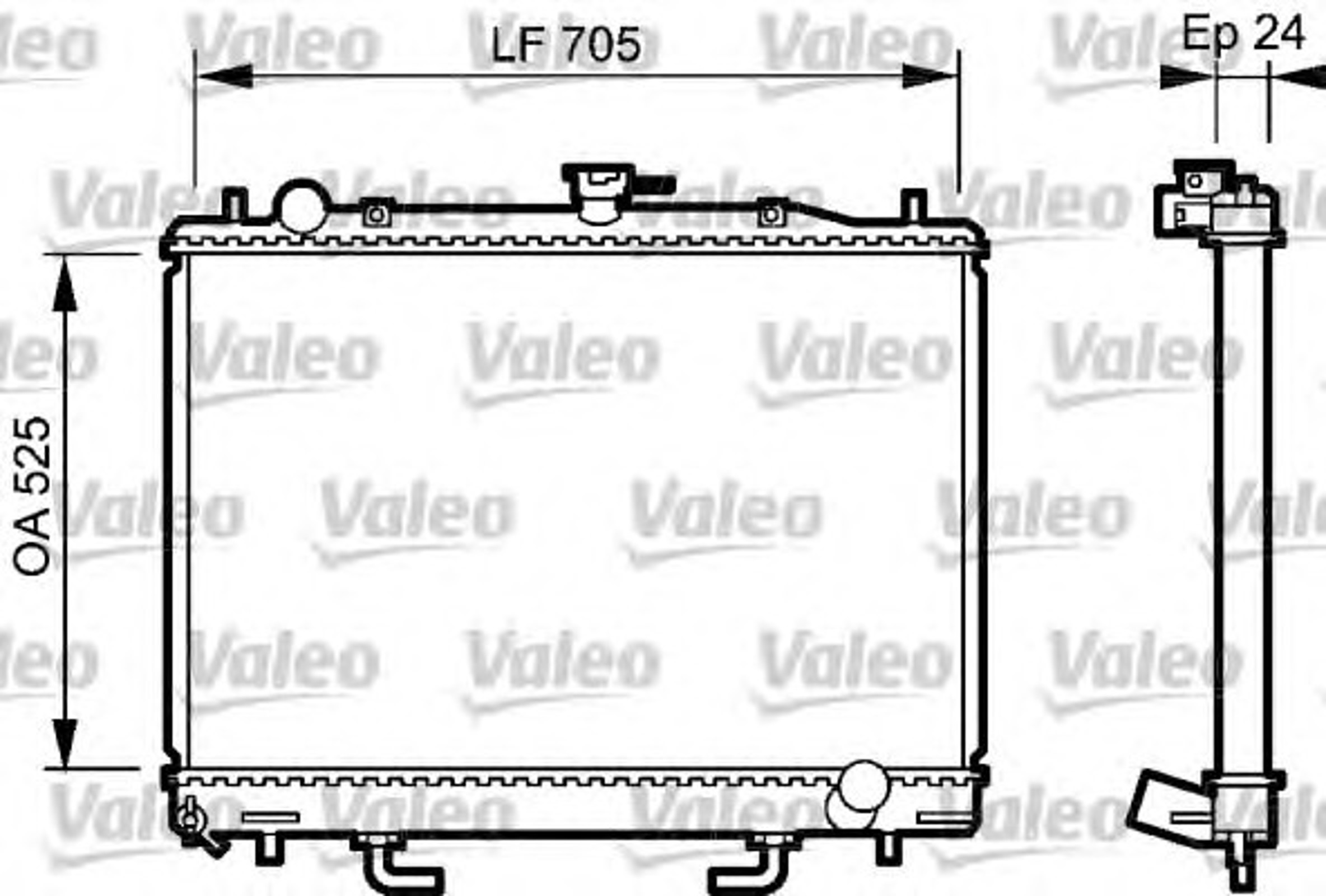 Радиатор системы охлаждения VALEO 735058
