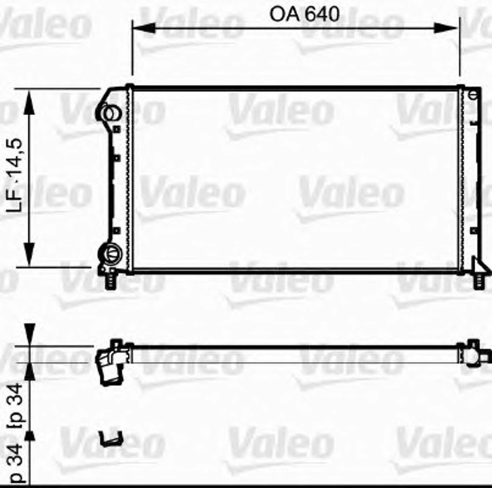 Радиатор системы охлаждения VALEO 735171