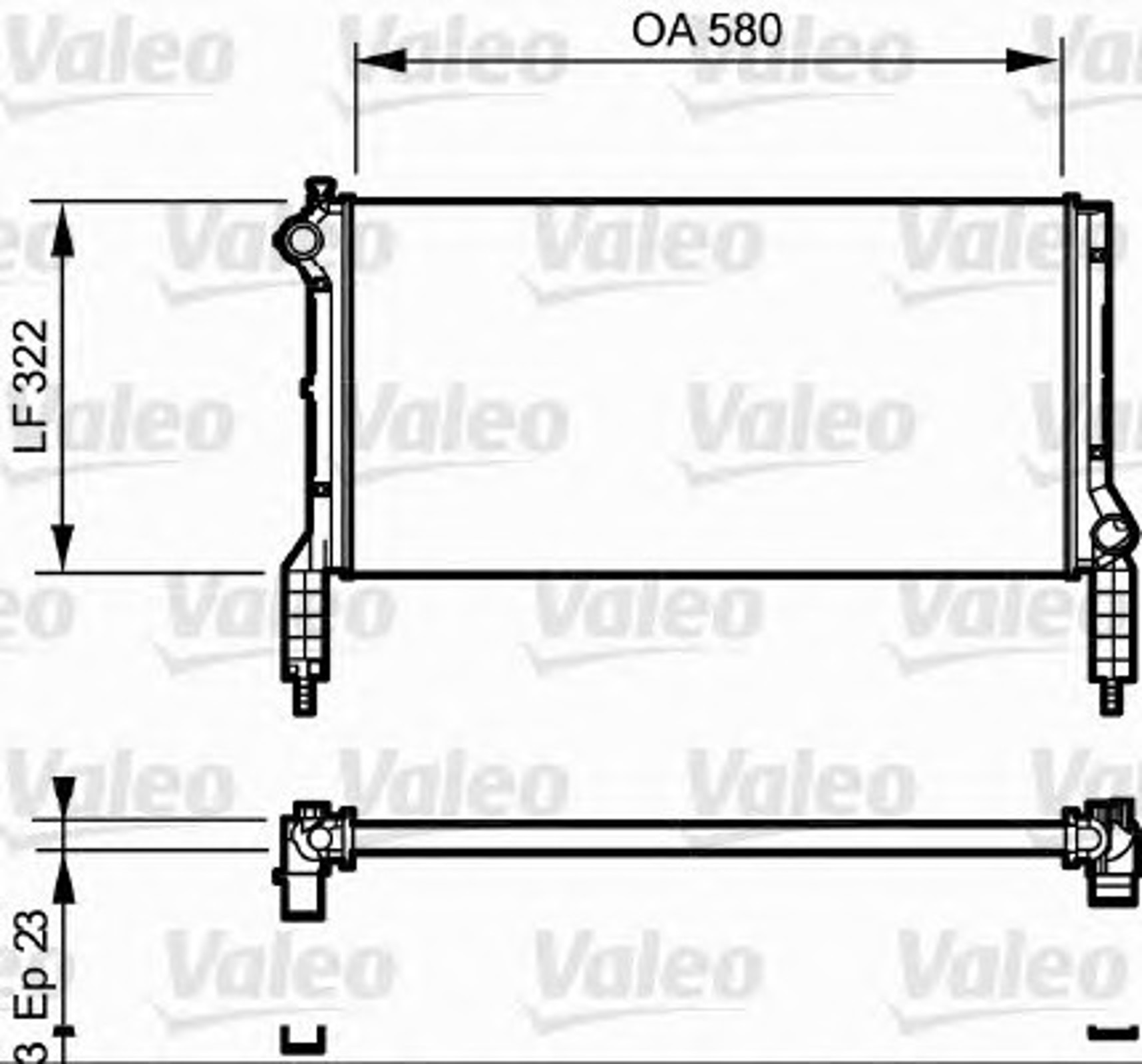Радиатор системы охлаждения VALEO 735172
