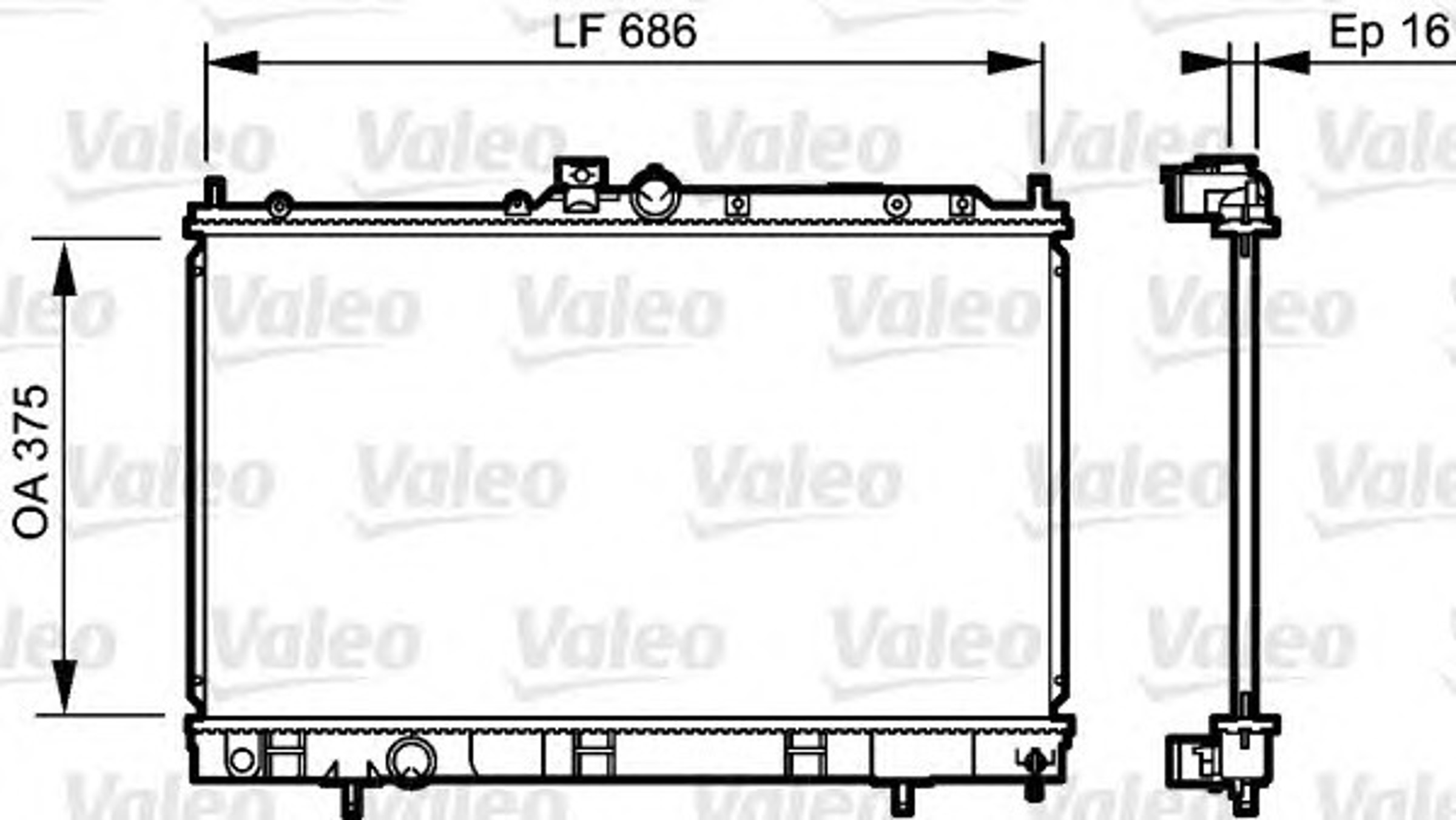 Радиатор системы охлаждения VALEO 735198