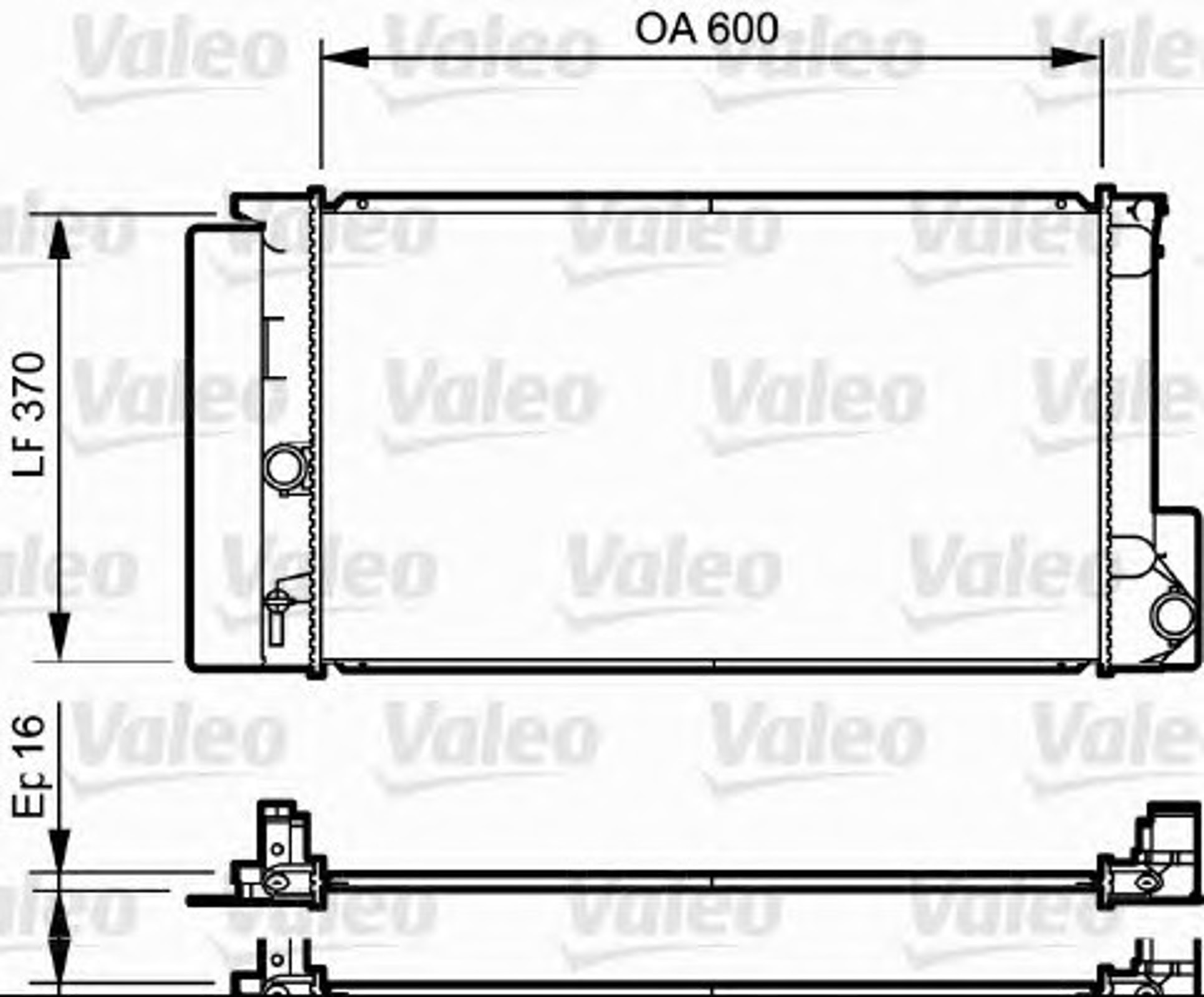 Радиатор системы охлаждения VALEO 735250
