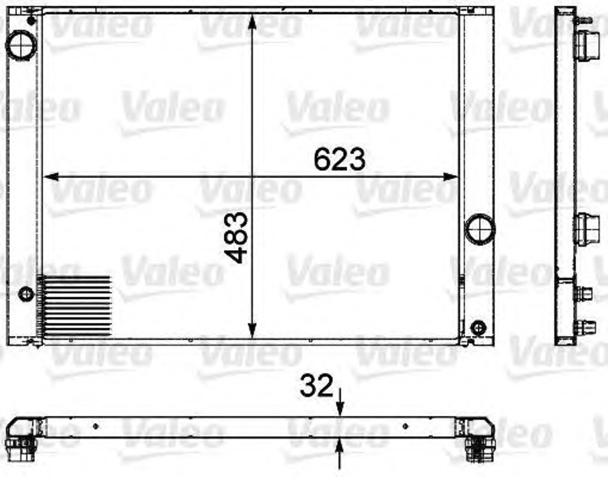 Радиатор системы охлаждения VALEO 735476