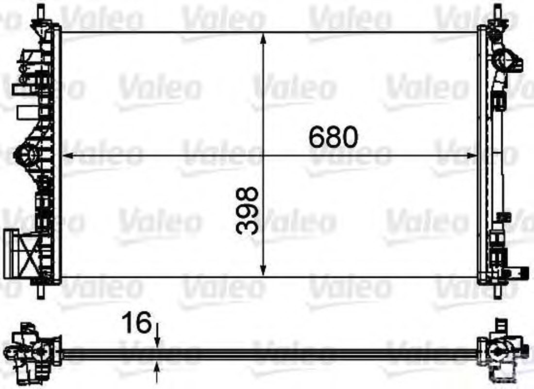 Радиатор системы охлаждения VALEO 735483