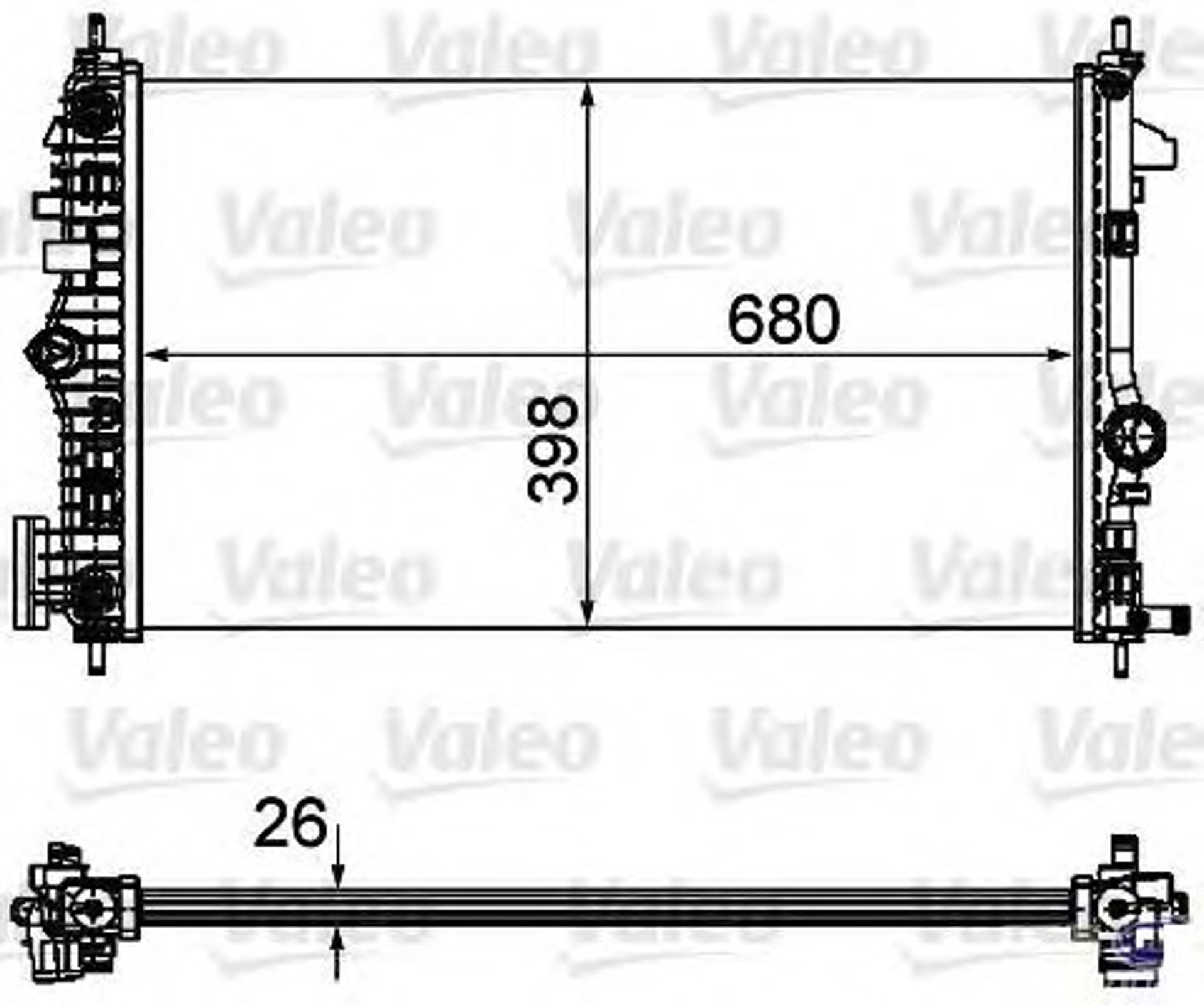 Радиатор системы охлаждения VALEO 735486