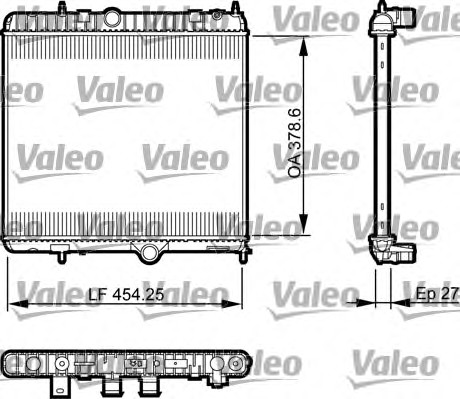 Радиатор охлаждение двигателя VALEO 735560