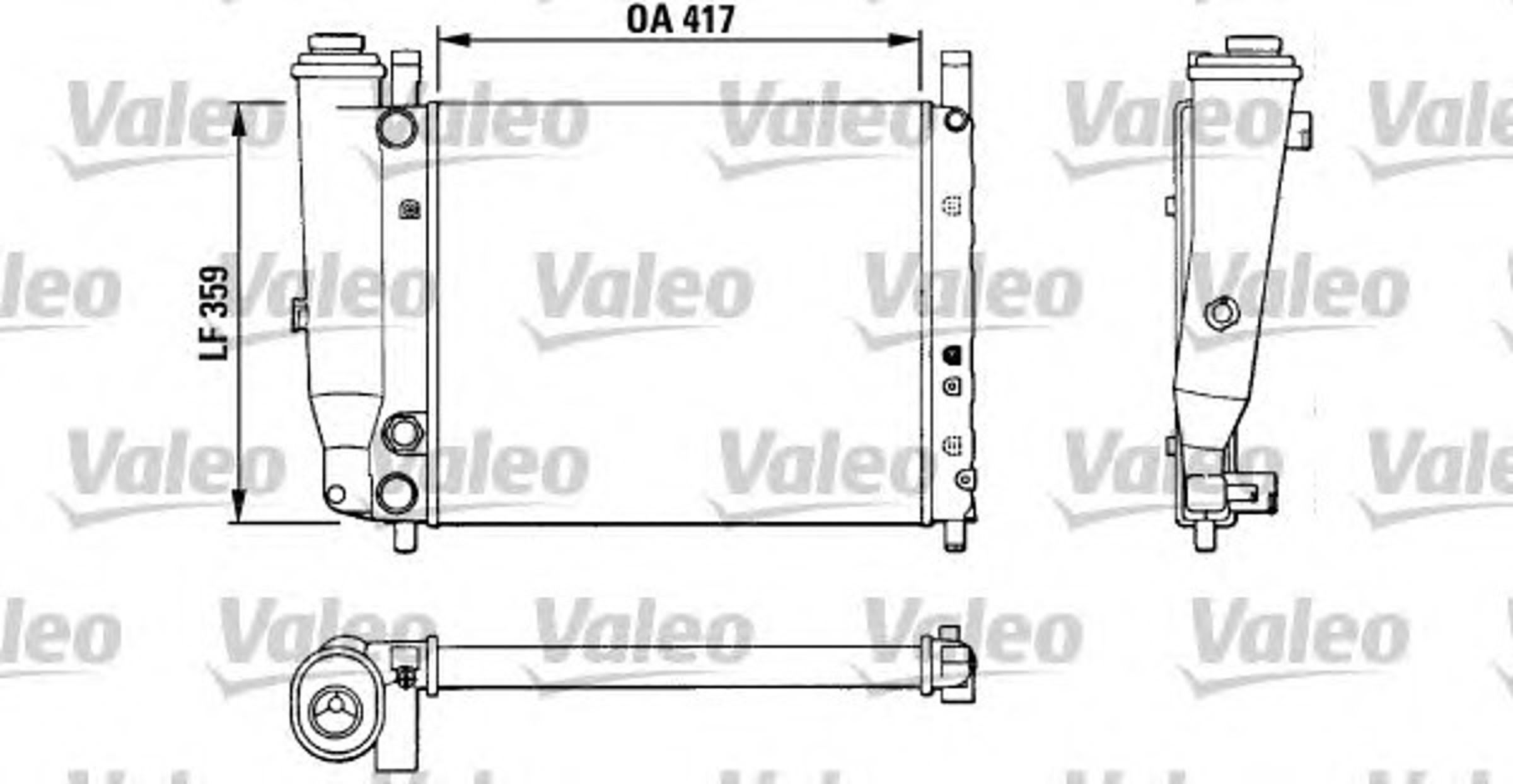 Радиатор системы охлаждения VALEO 883806