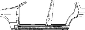 Порог кузова VAN WEZEL 0605.01