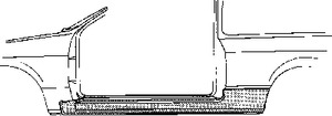 Порог кузова VAN WEZEL 3730101