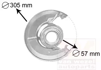 Кожух тормозного диска VAN WEZEL 3010371