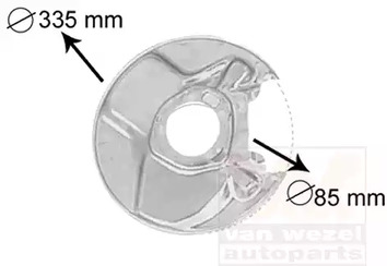 Кожух тормозного диска VAN WEZEL 3010373