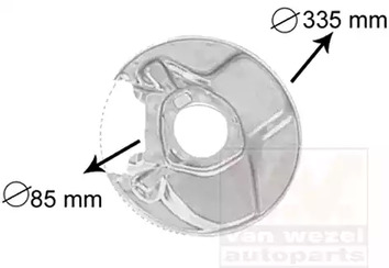 Кожух тормозного диска VAN WEZEL 3010374