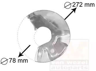 Кожух тормозного диска VAN WEZEL 5823372