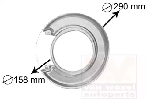Кожух тормозного диска VAN WEZEL 3765373