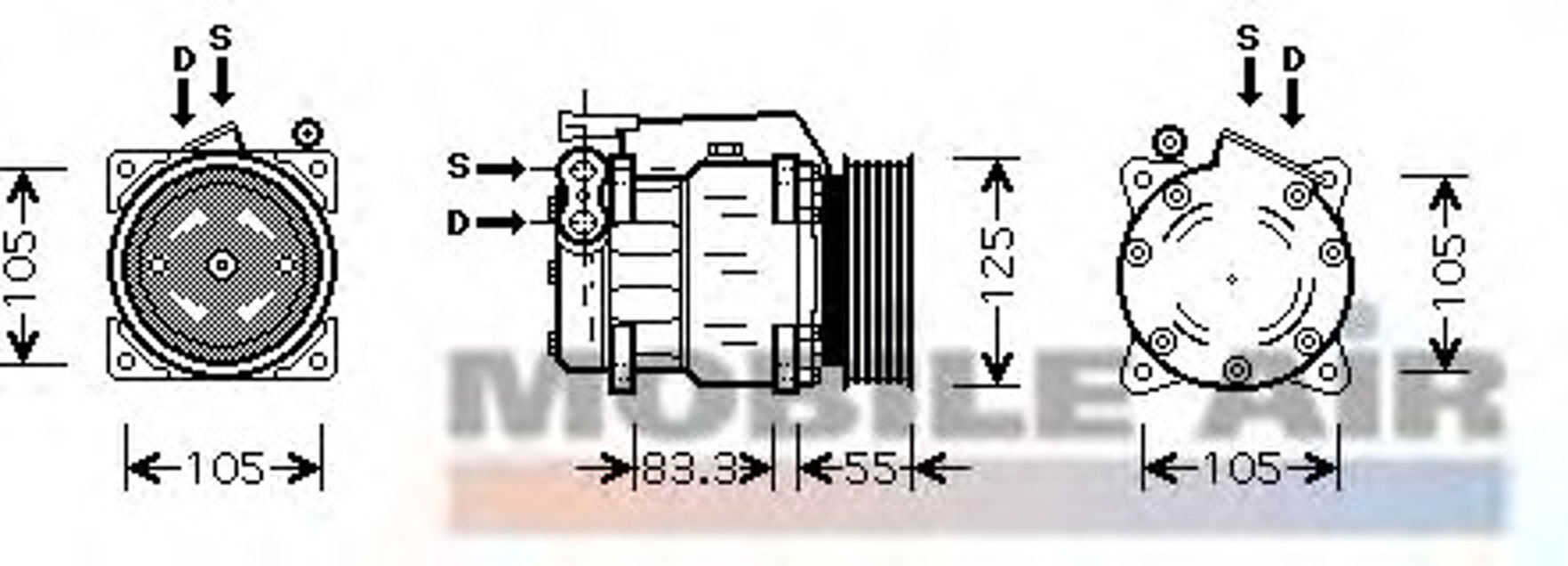 Компрессор кондиционера VAN WEZEL 0100K090