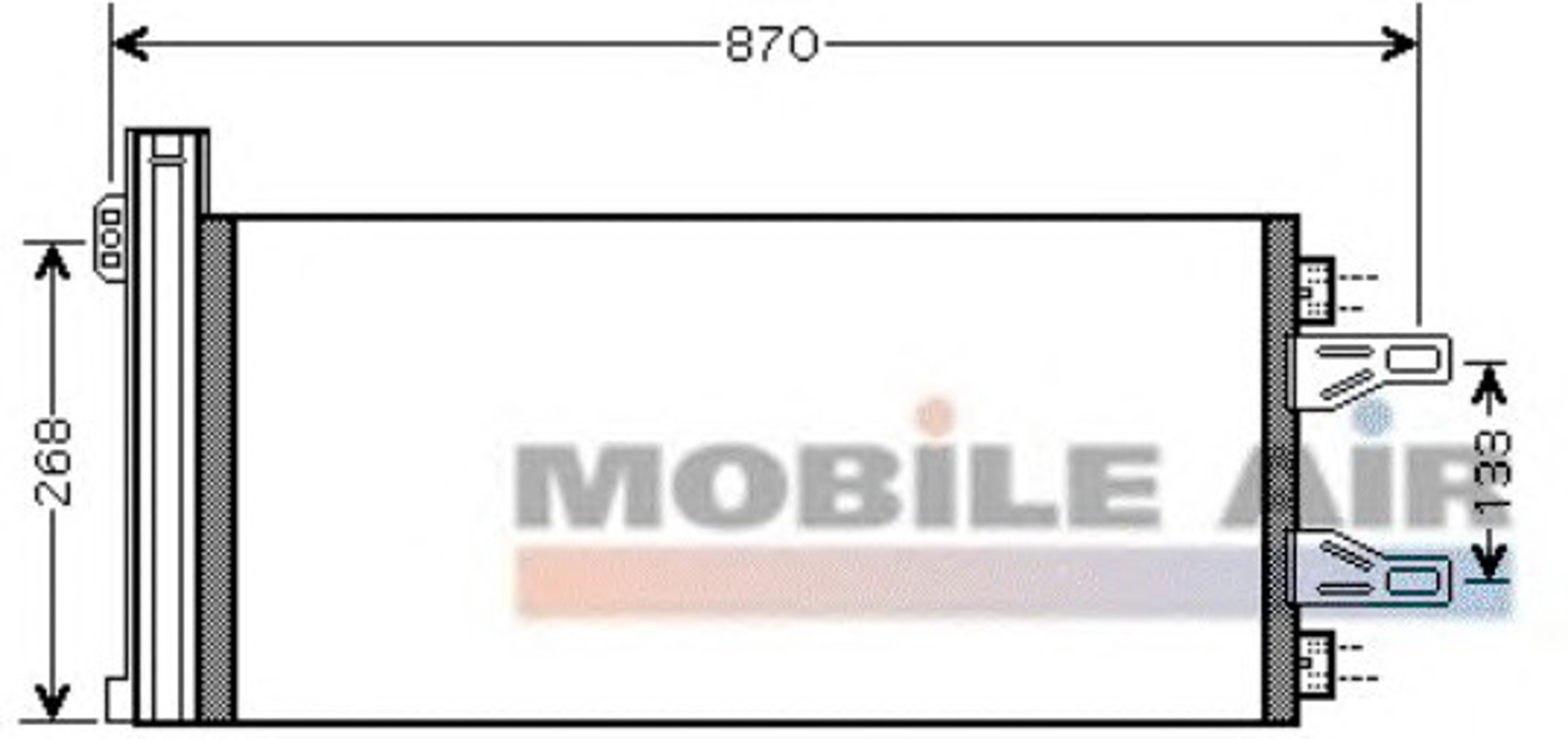 Конденсатор кондиционер VAN WEZEL 09005248
