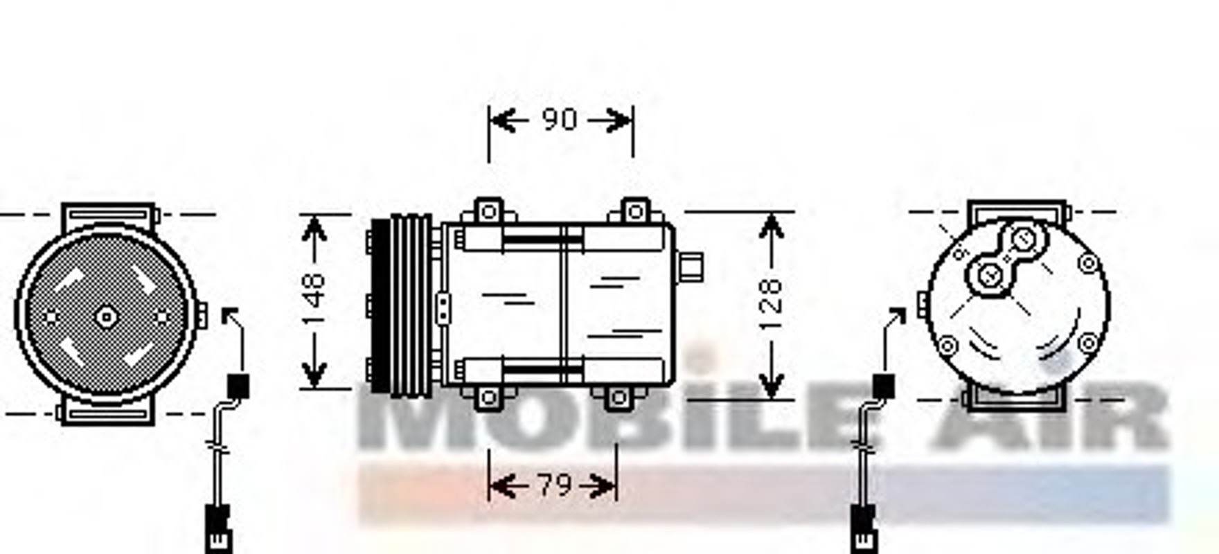 Компрессор кондиционера VAN WEZEL 1800K277