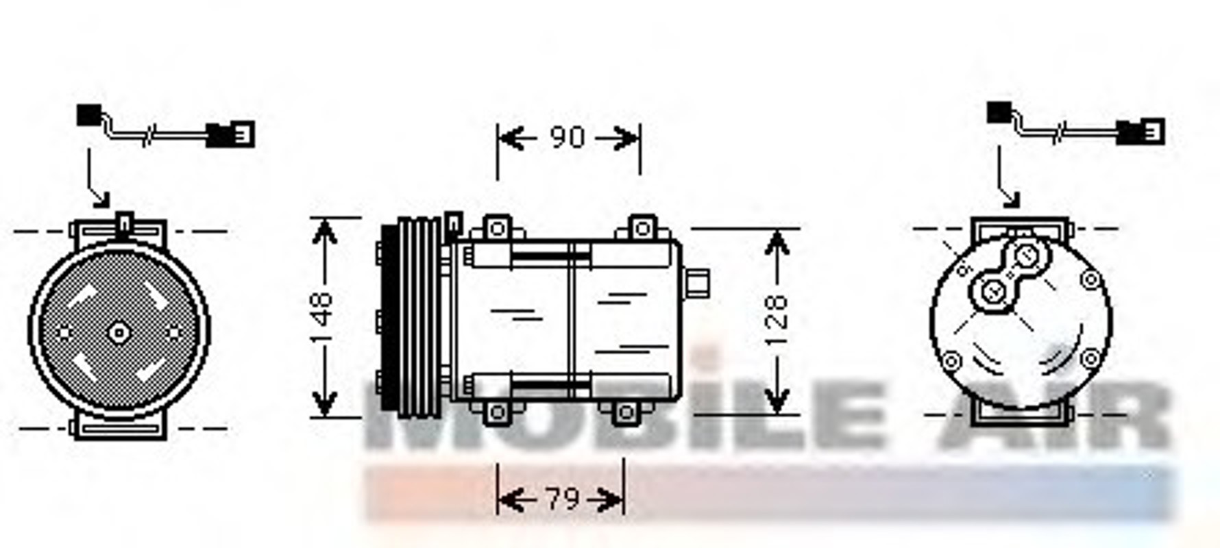 Компрессор кондиционера VAN WEZEL 1800K279