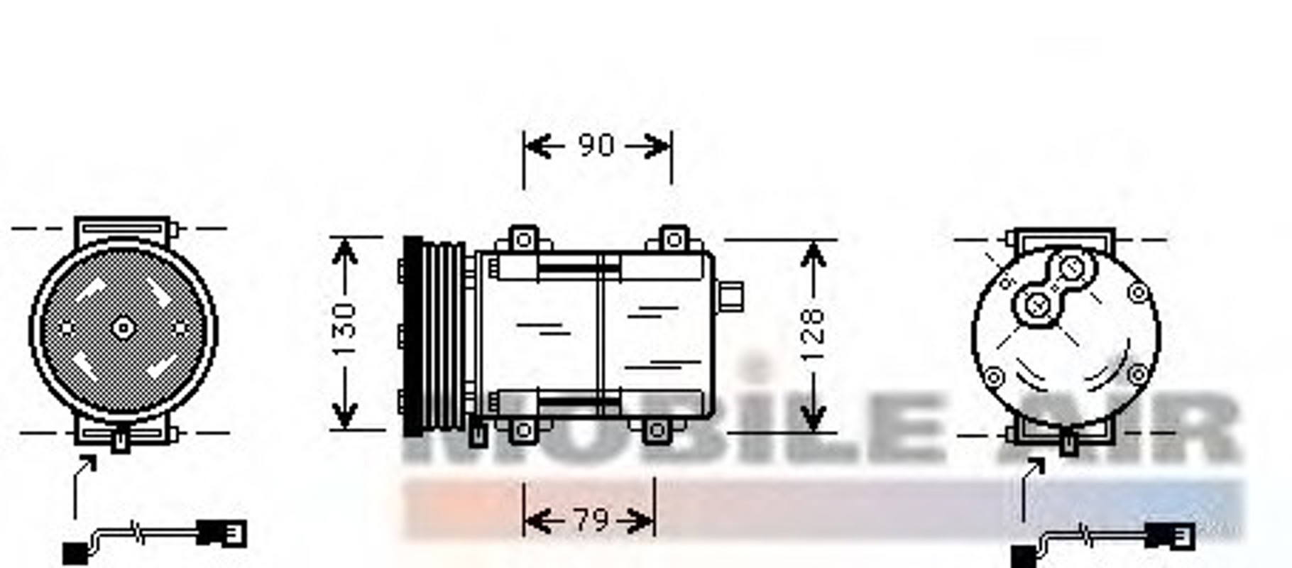 Компрессор кондиционера VAN WEZEL 1800K284