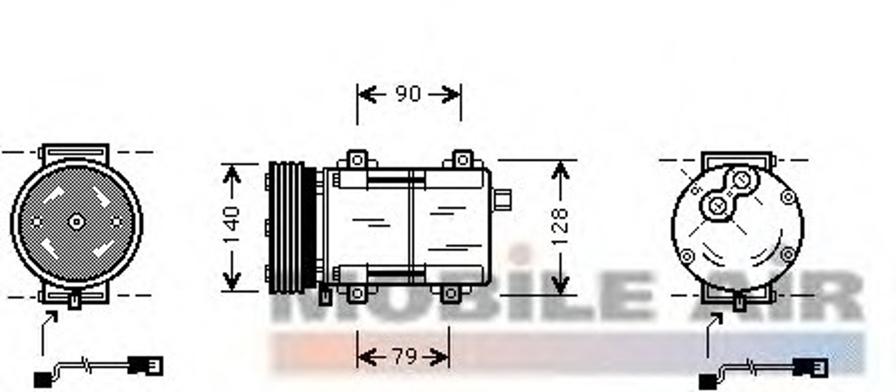 Компрессор кондиционера VAN WEZEL 1800K288