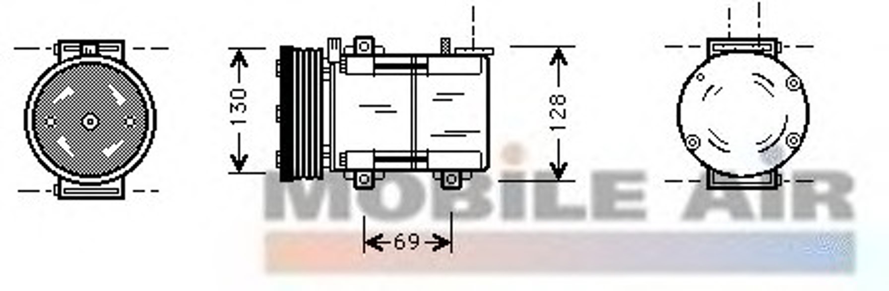 Компрессор кондиционера VAN WEZEL 1800K322